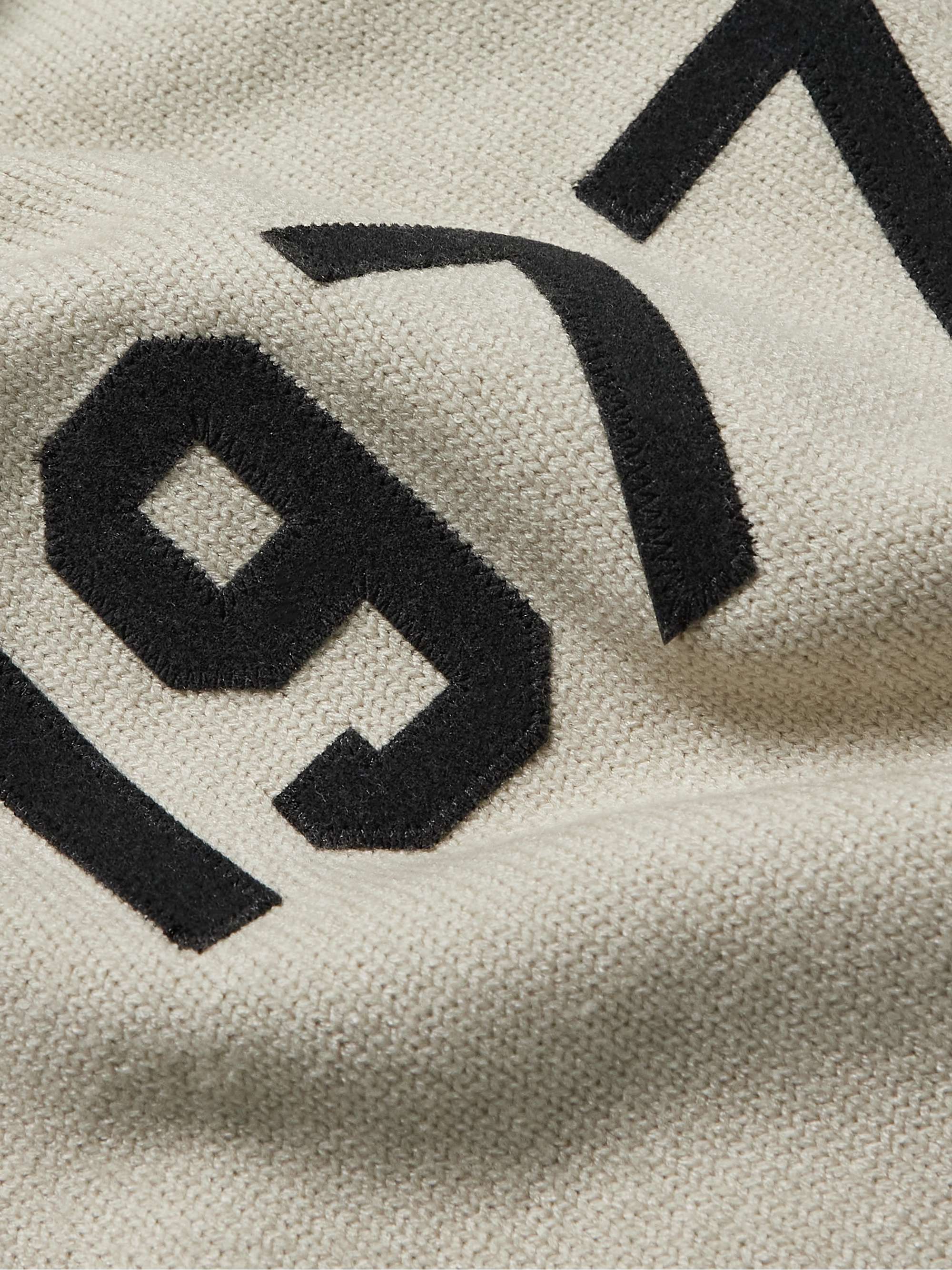 FEAR OF GOD ESSENTIALS Logo-Appliquéd Knitted Hoodie