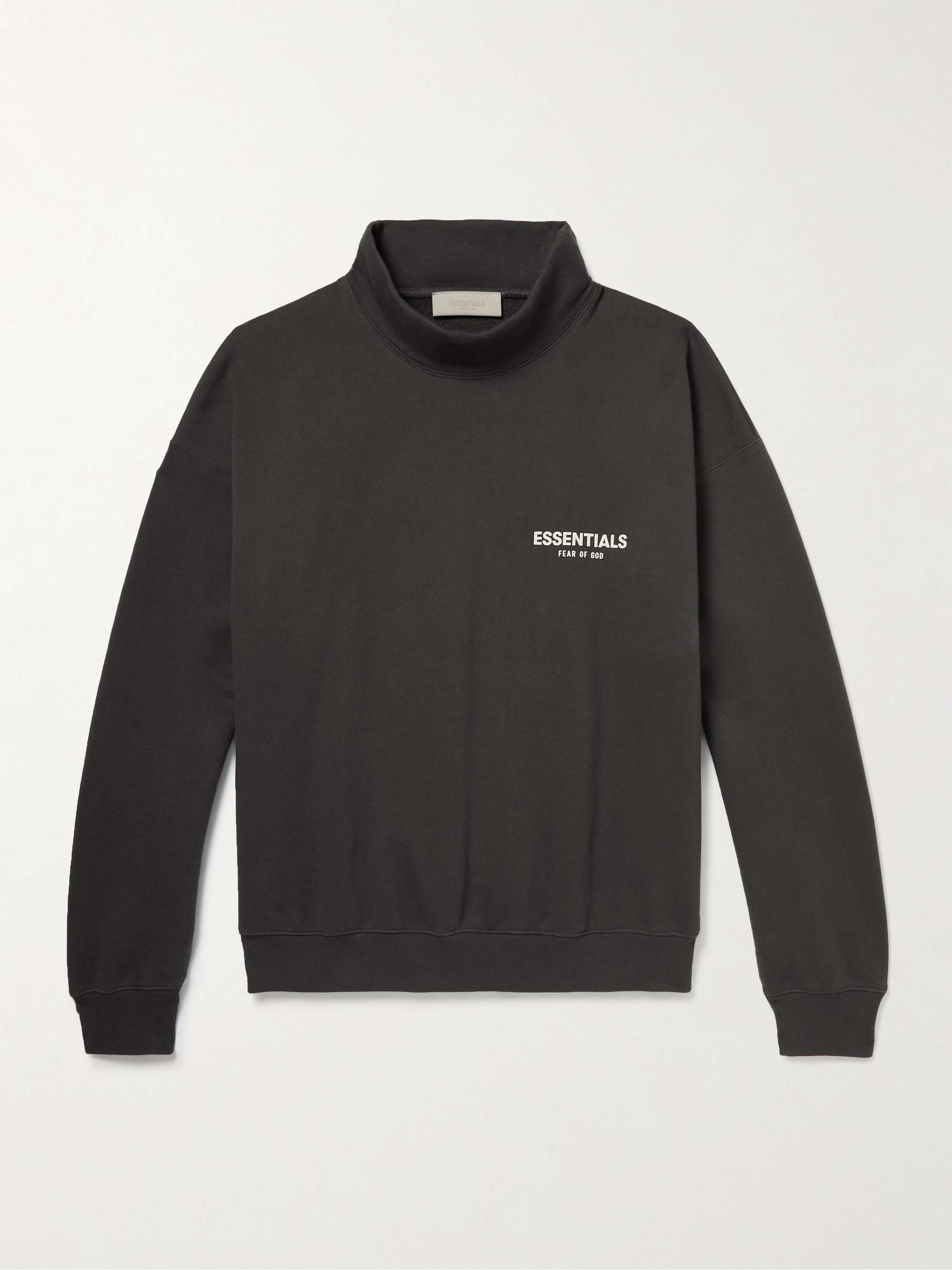 Fear of god essentials black crew neck sales