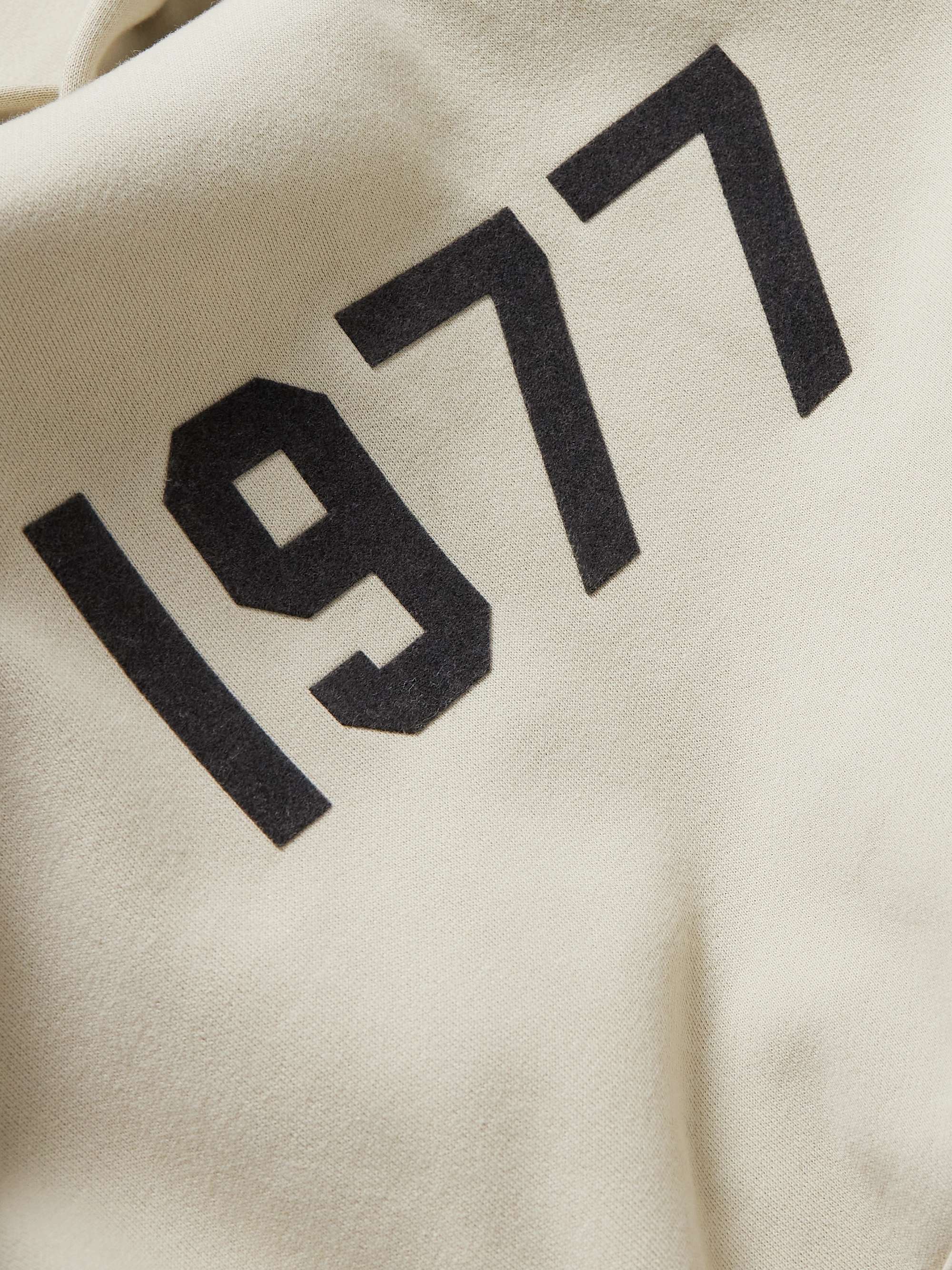 FEAR OF GOD ESSENTIALS Logo-Flocked Cotton-Blend Jersey Hoodie