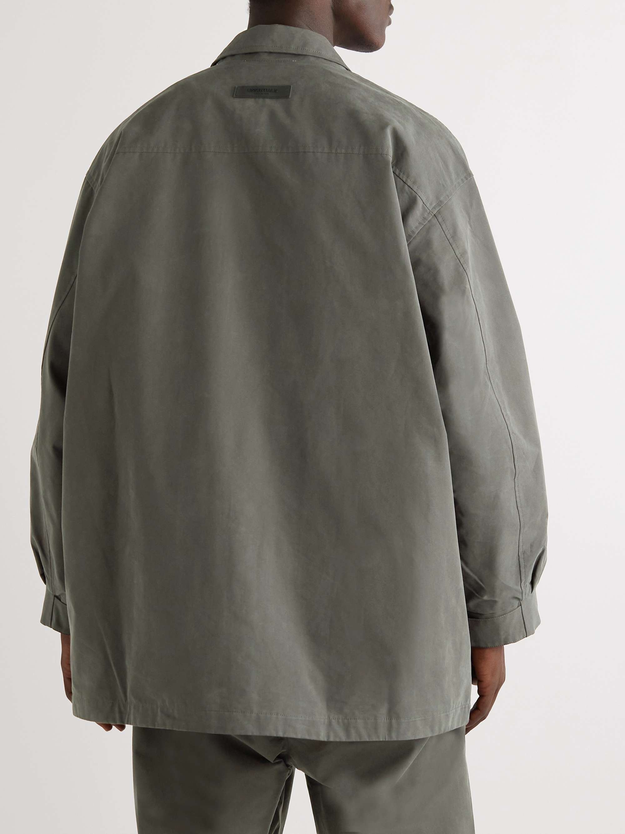 FEAR OF GOD ESSENTIALS Barn Oversized Logo-Appliquéd Cotton-Blend Twill Field Jacket