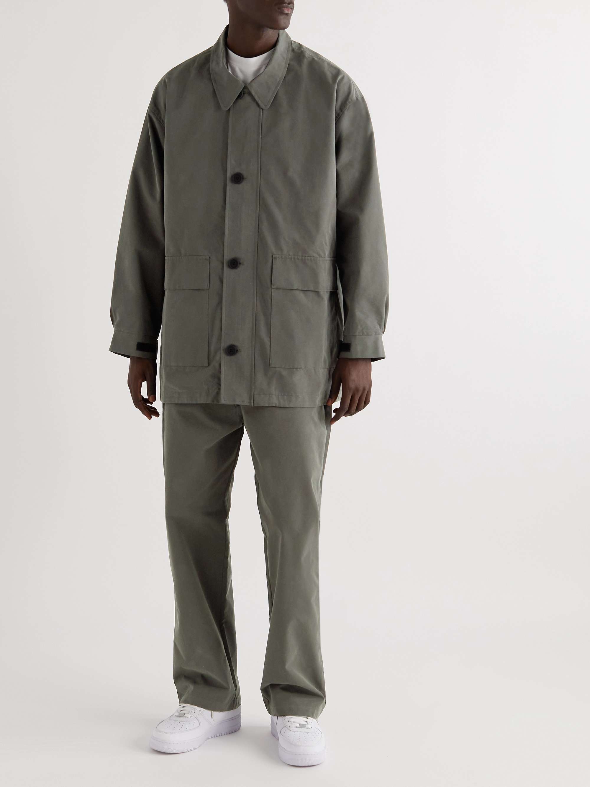 FEAR OF GOD ESSENTIALS Barn Oversized Logo-Appliquéd Cotton-Blend Twill Field Jacket