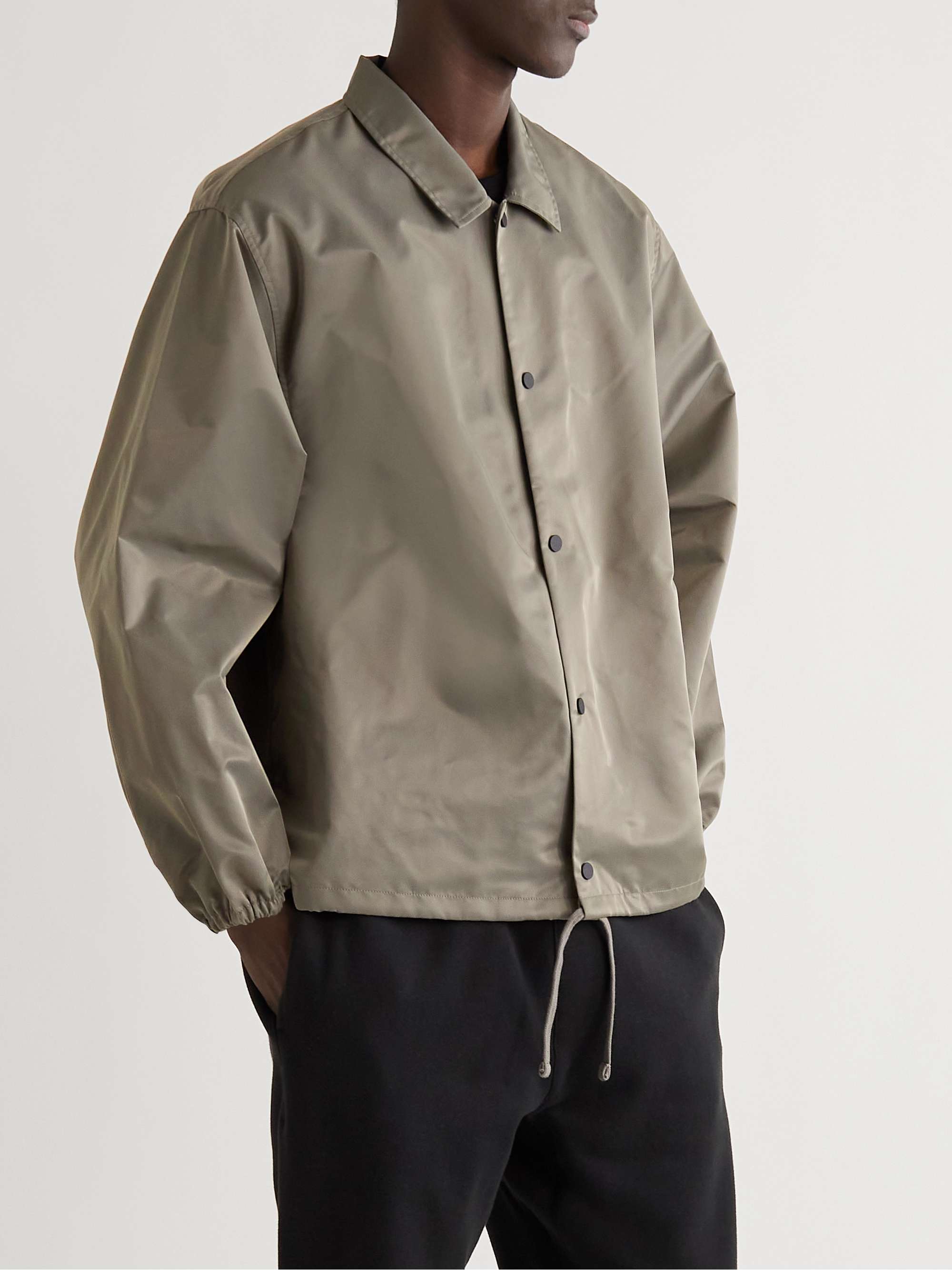 FEAR OF GOD ESSENTIALS Logo-Flocked Nylon Jacket