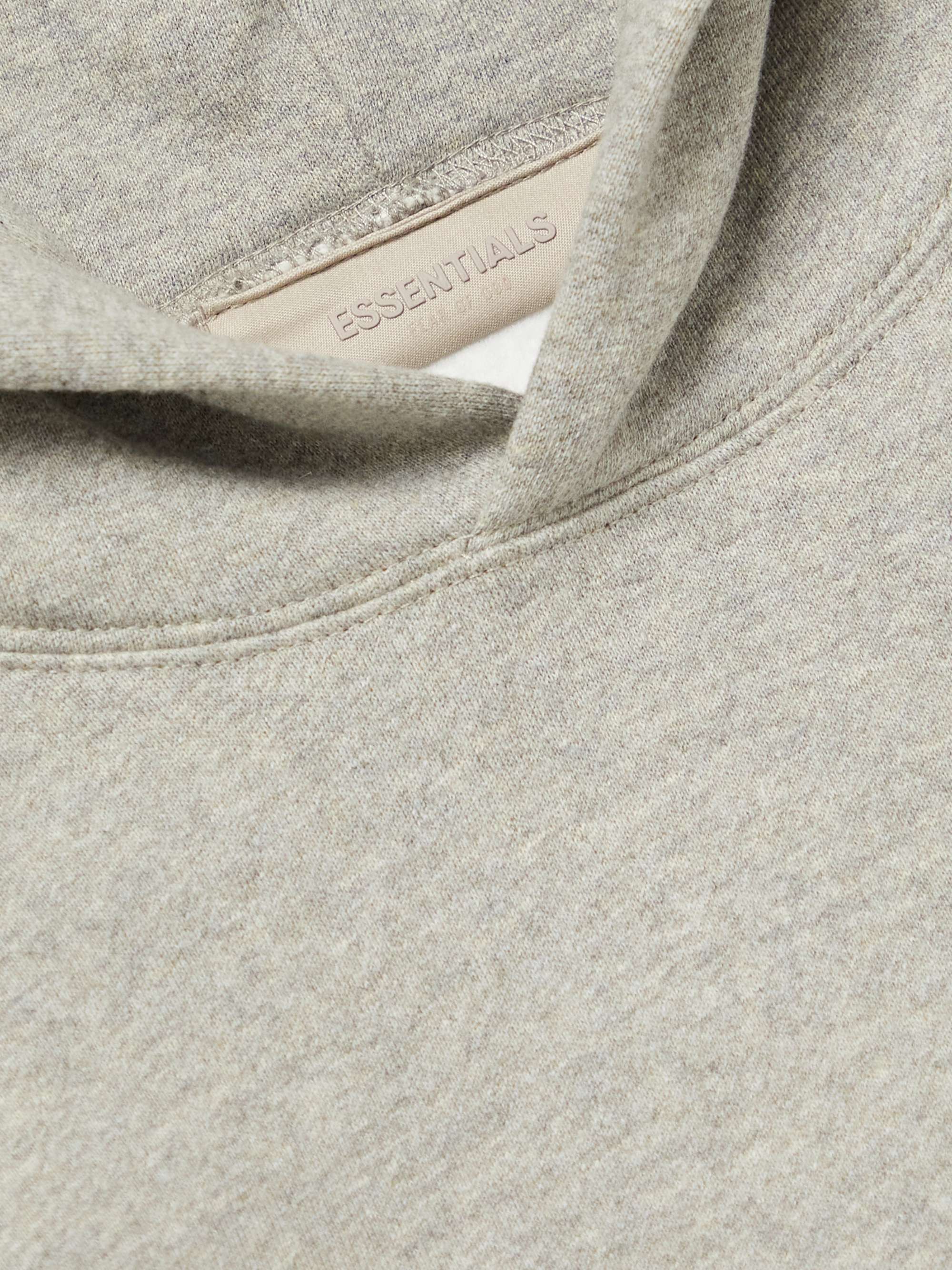 FEAR OF GOD ESSENTIALS Logo-Flocked Cotton-Blend Jersey Hoodie