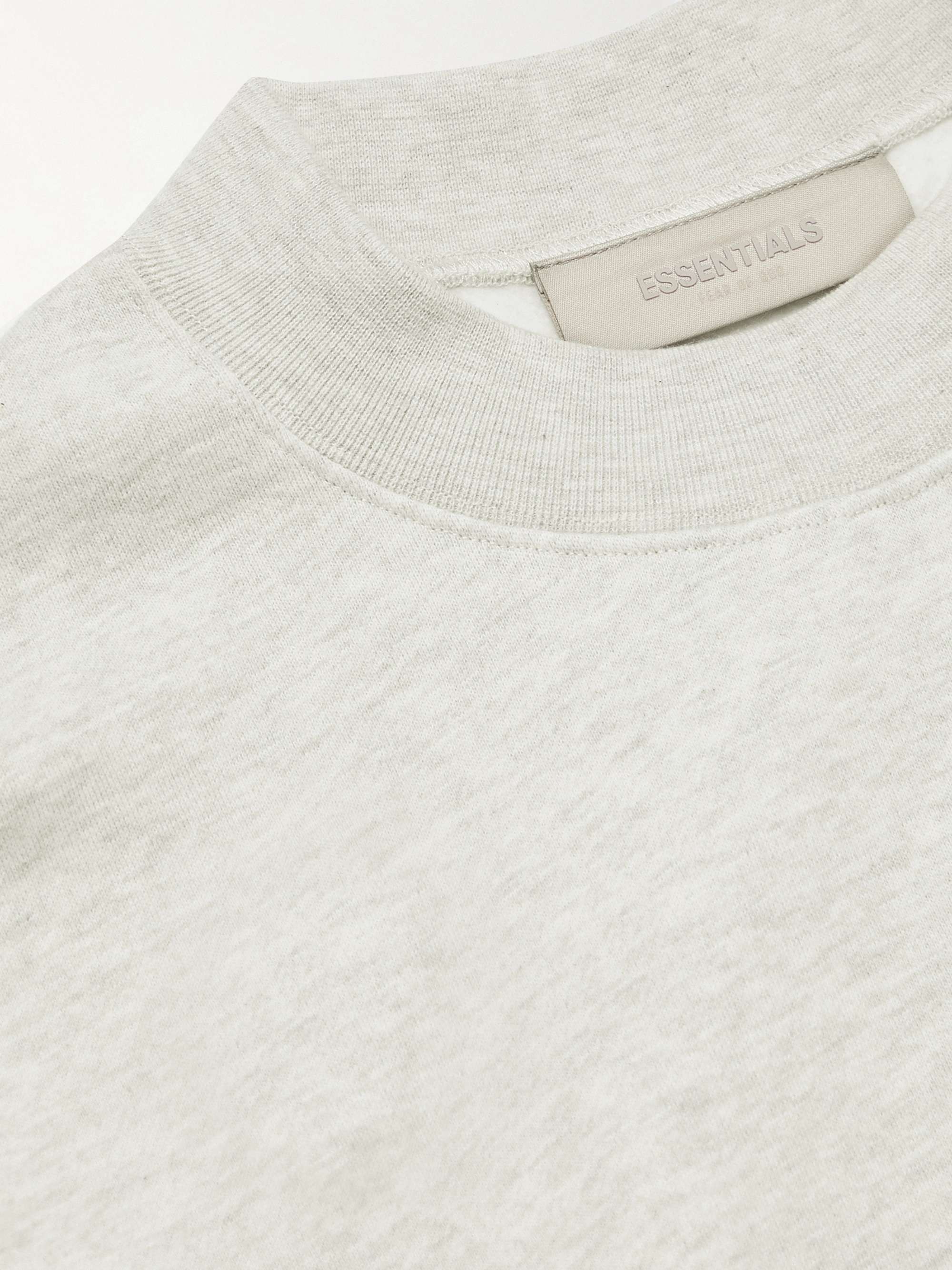 FEAR OF GOD ESSENTIALS Logo-Flocked Cotton-Blend Jersey Sweatshirt