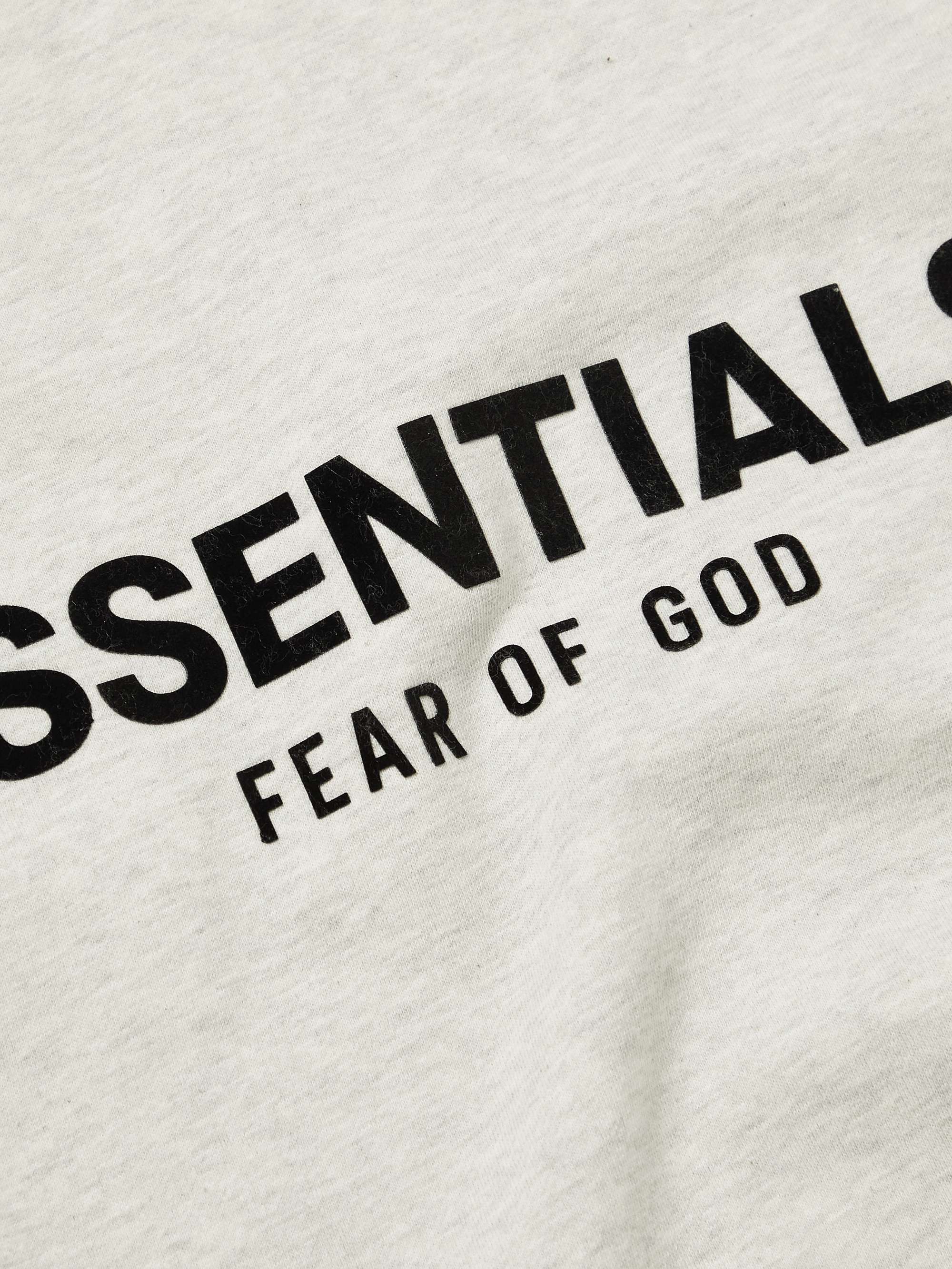 FEAR OF GOD ESSENTIALS Logo-Flocked Cotton-Blend Jersey Sweatshirt