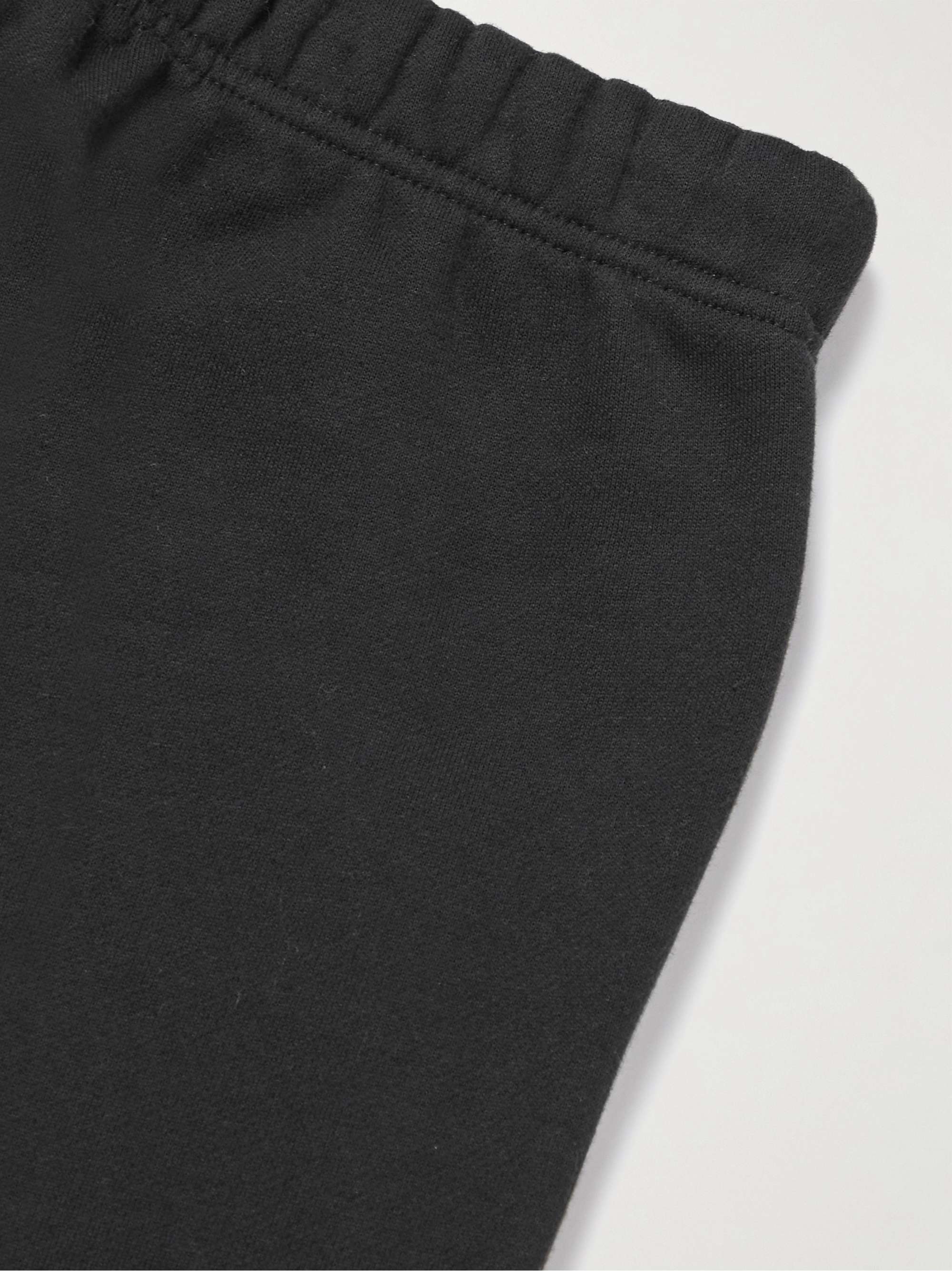 FEAR OF GOD ESSENTIALS Straight-Leg Logo-Flocked Cotton-Blend Jersey Sweatpants