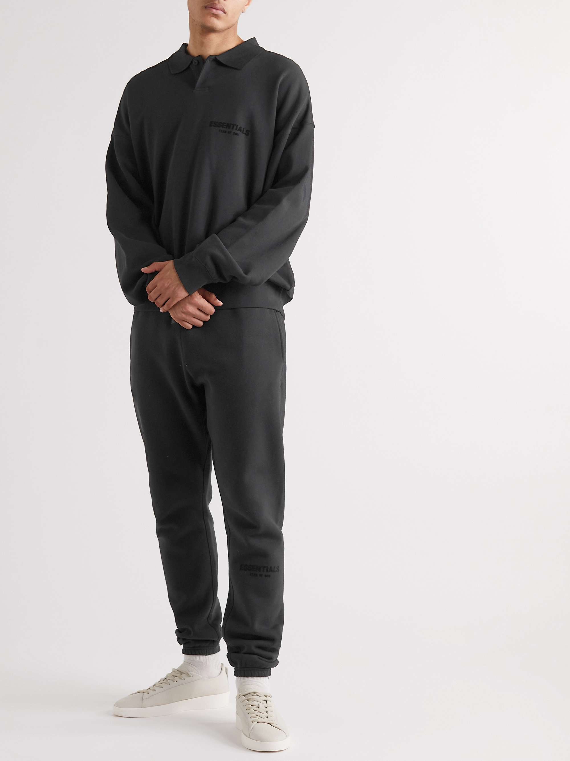 Logo-Flocked Cotton-Jersey Polo Shirt