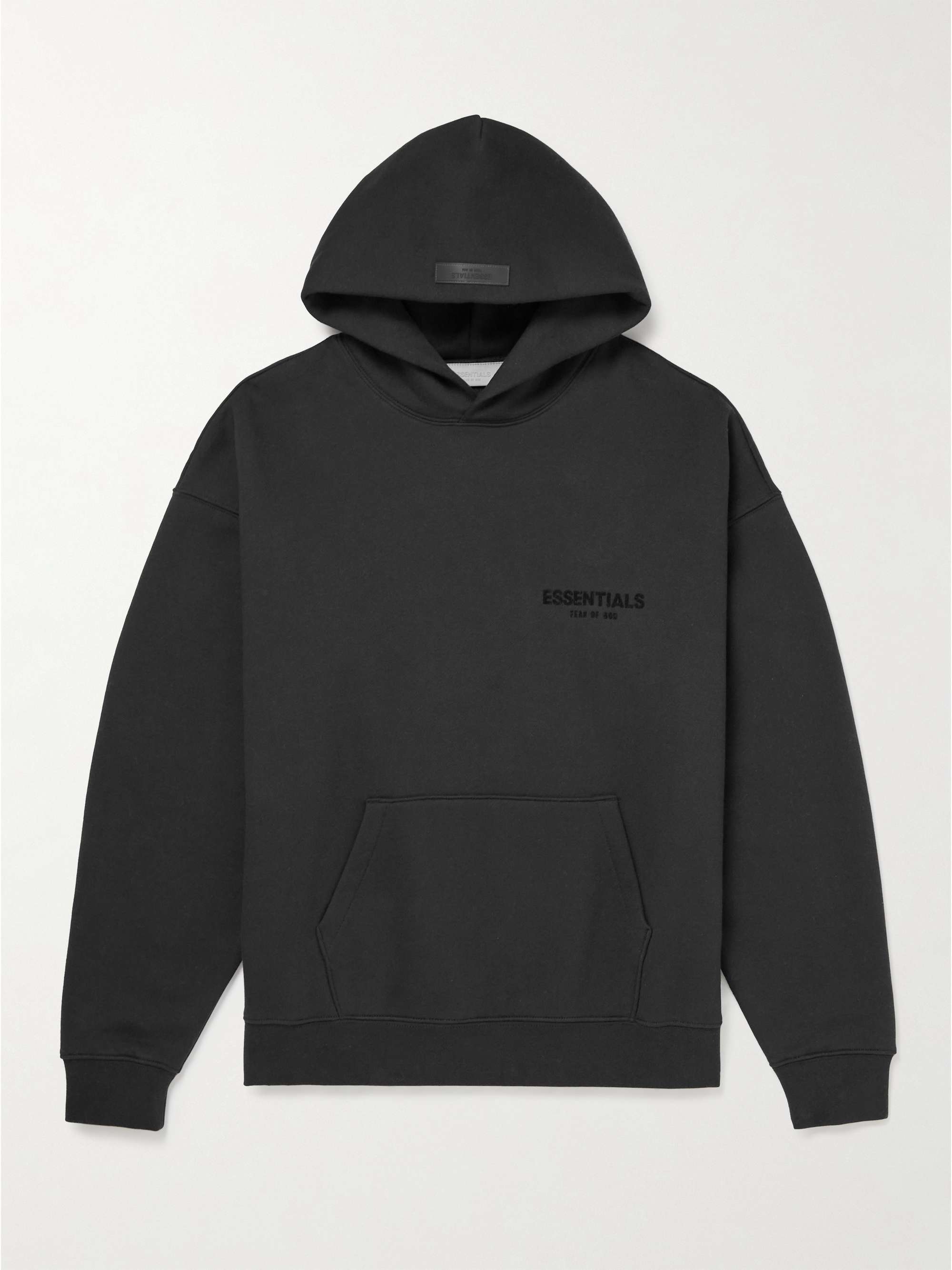 Logo-Flocked Cotton-Blend Jersey Hoodie