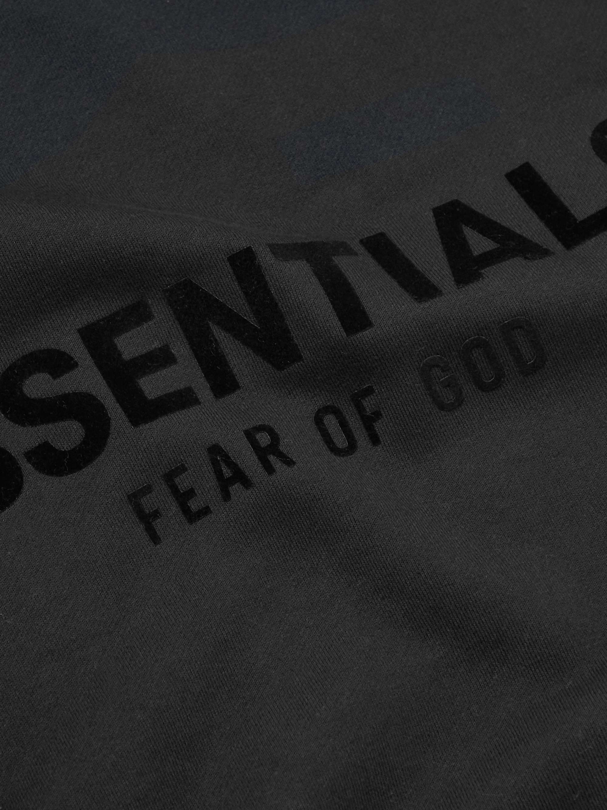 FEAR OF GOD ESSENTIALS Logo-Flocked Cotton-Blend Jersey Sweatshirt