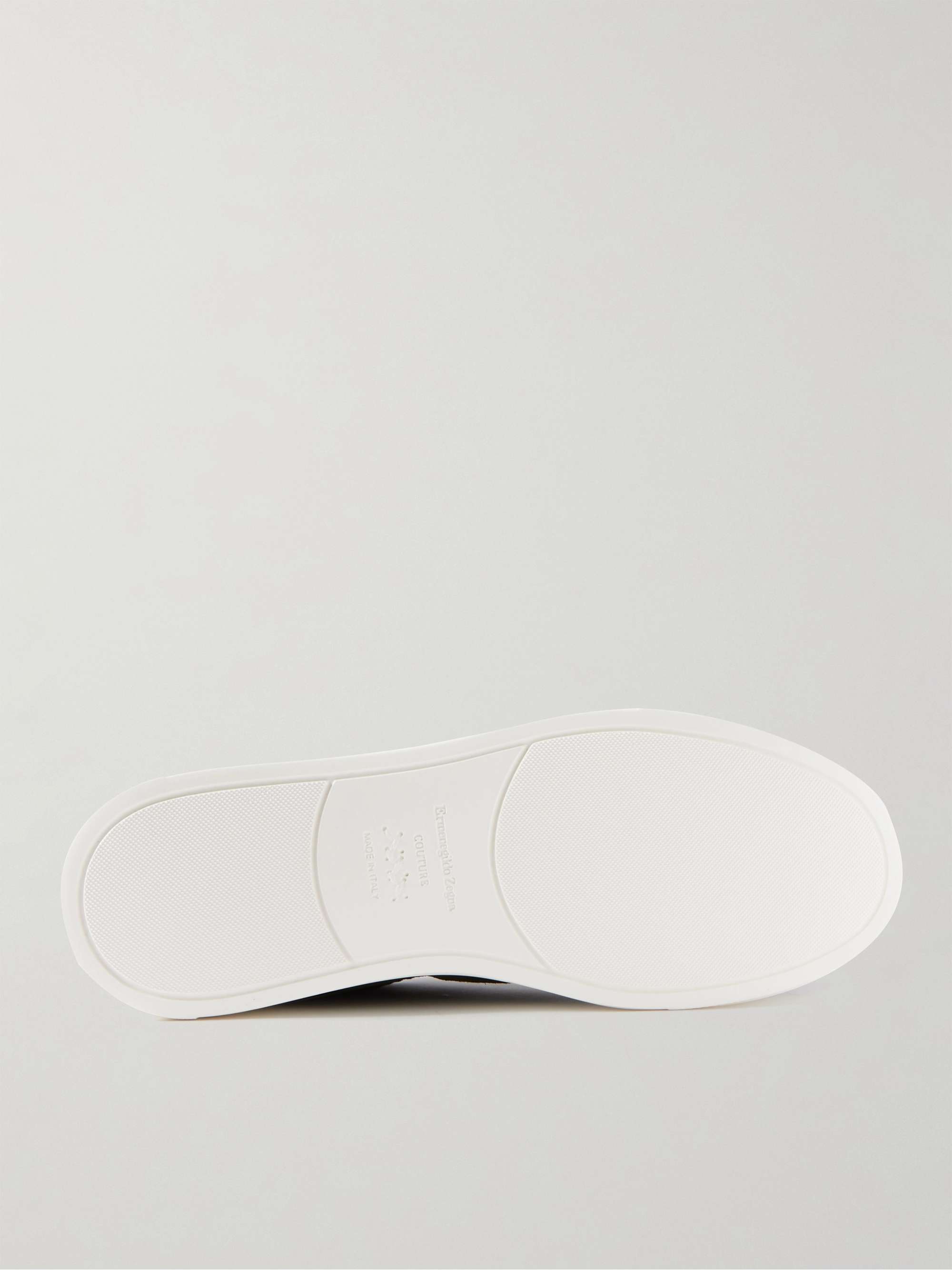 ZEGNA Triple Stitch Suede Sneakers