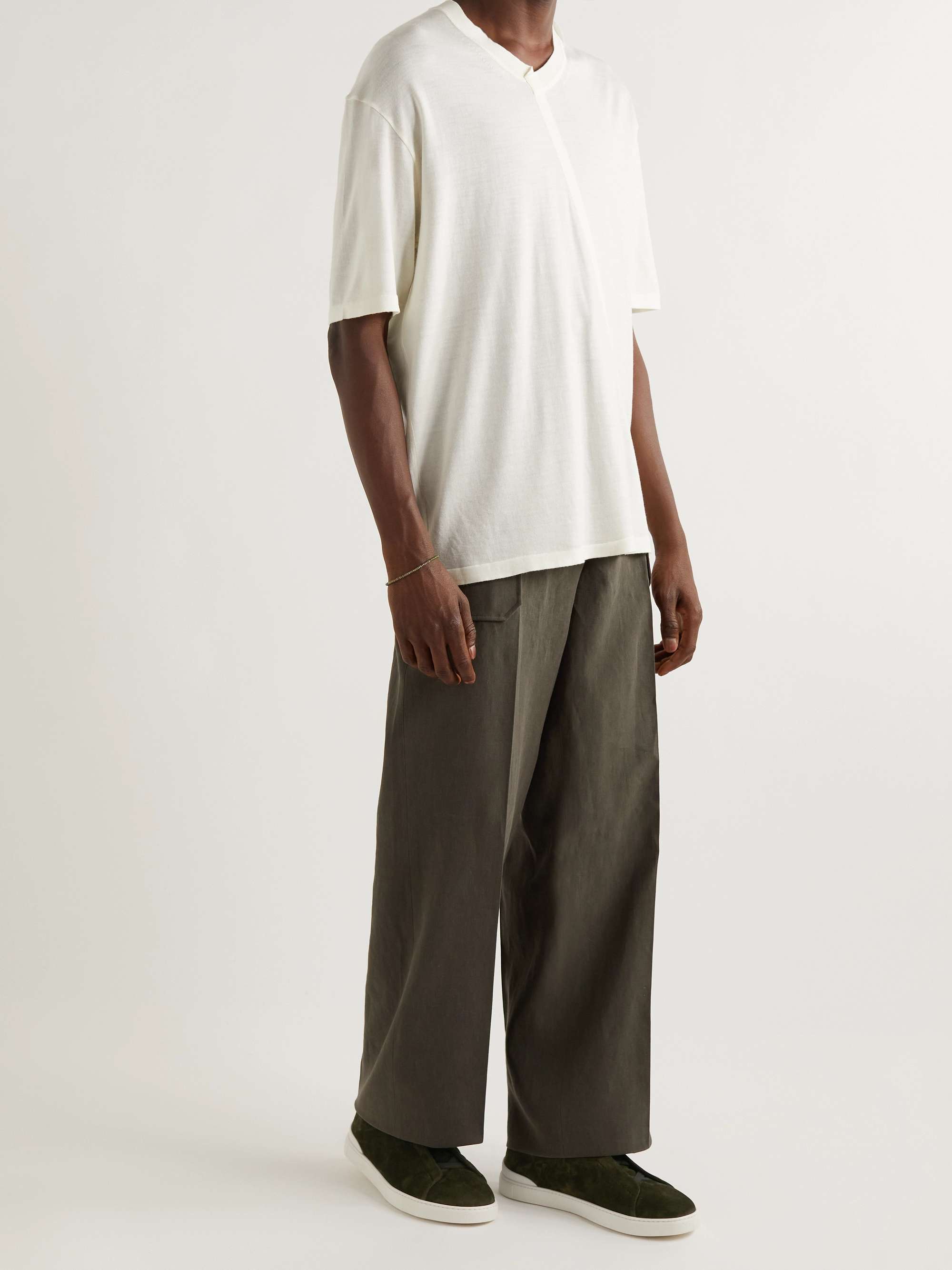 ZEGNA Triple Stitch Suede Sneakers