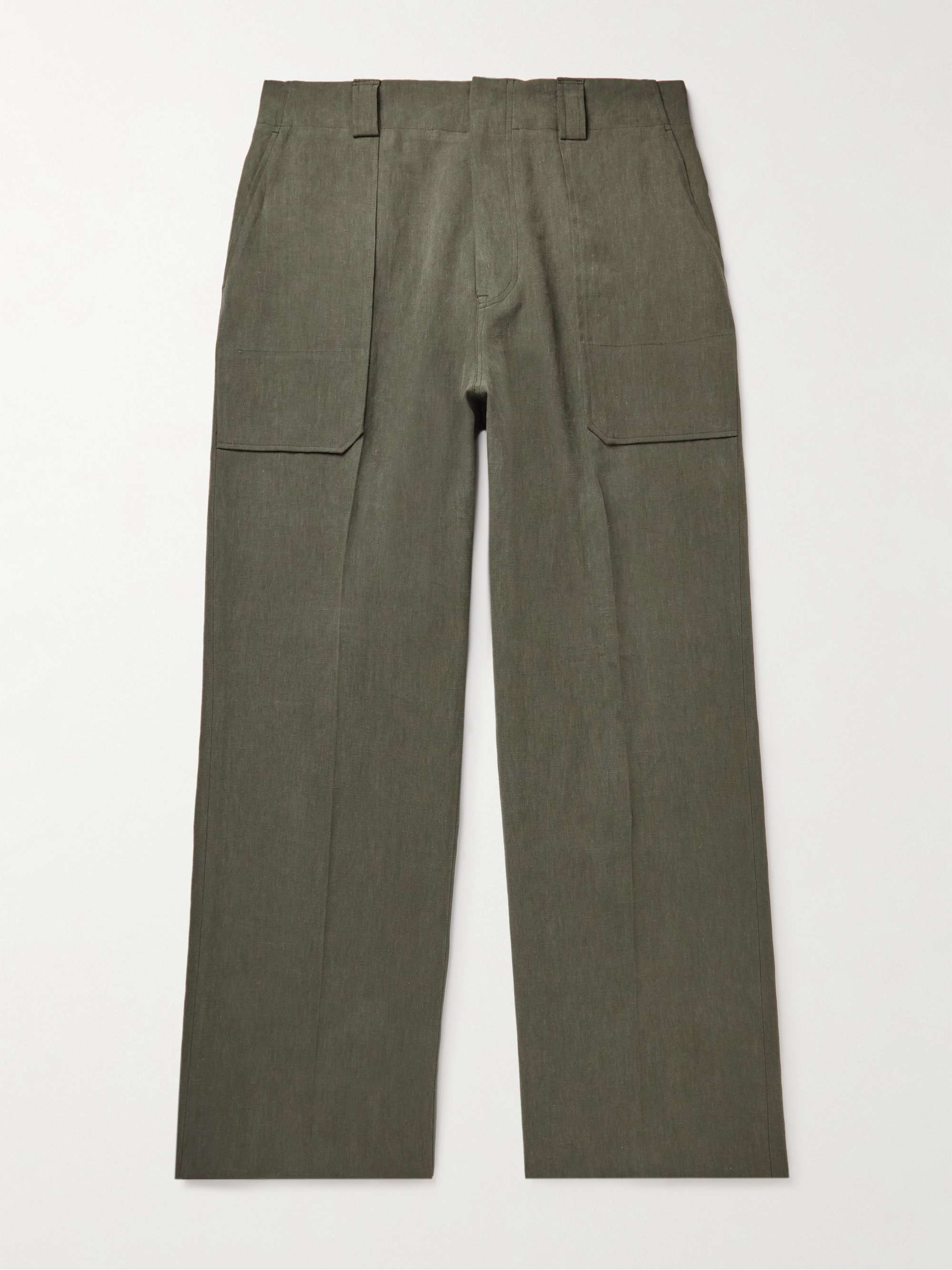 Wide-Leg Linen Trousers