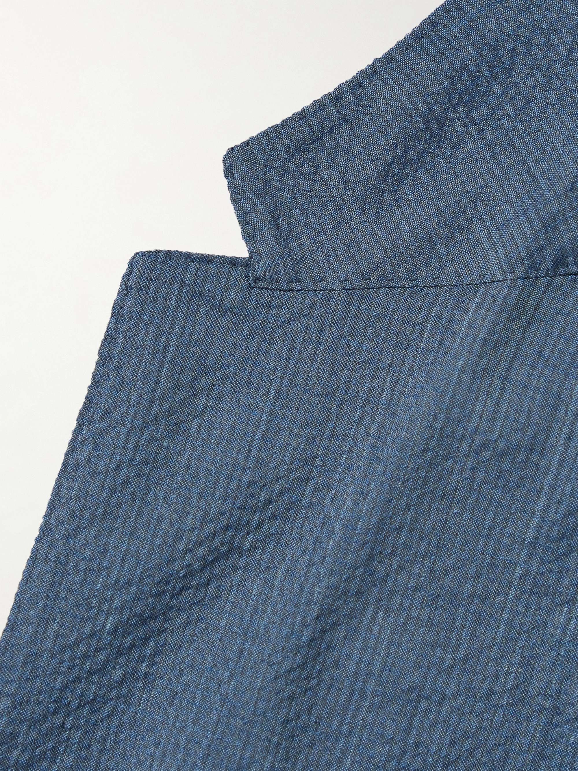 ZEGNA Unstructured Wool-Blend Seersucker Blazer