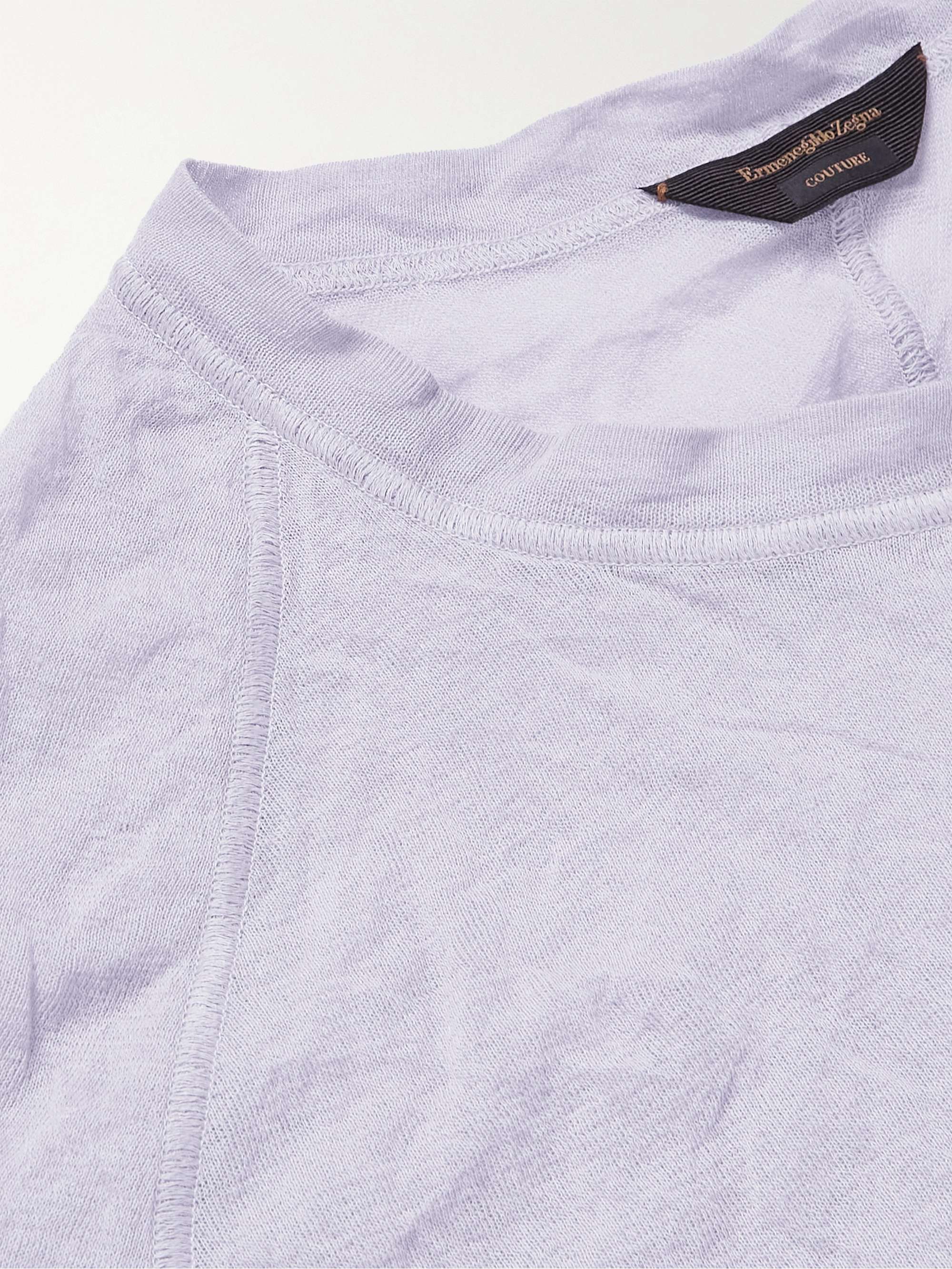 ZEGNA Crinkled Cotton-Blend T-Shirt