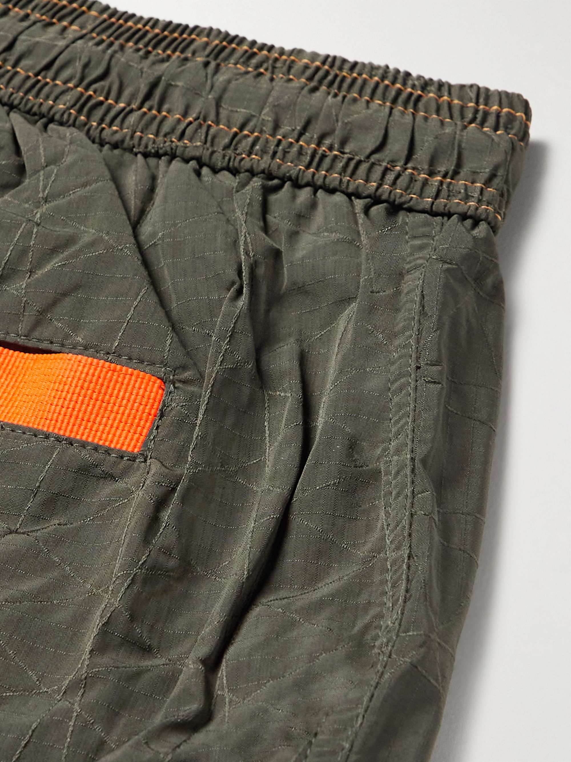 SEASE Cod-2 Straight-Leg Mid-Length Embroidered Ripstop Swim Shorts