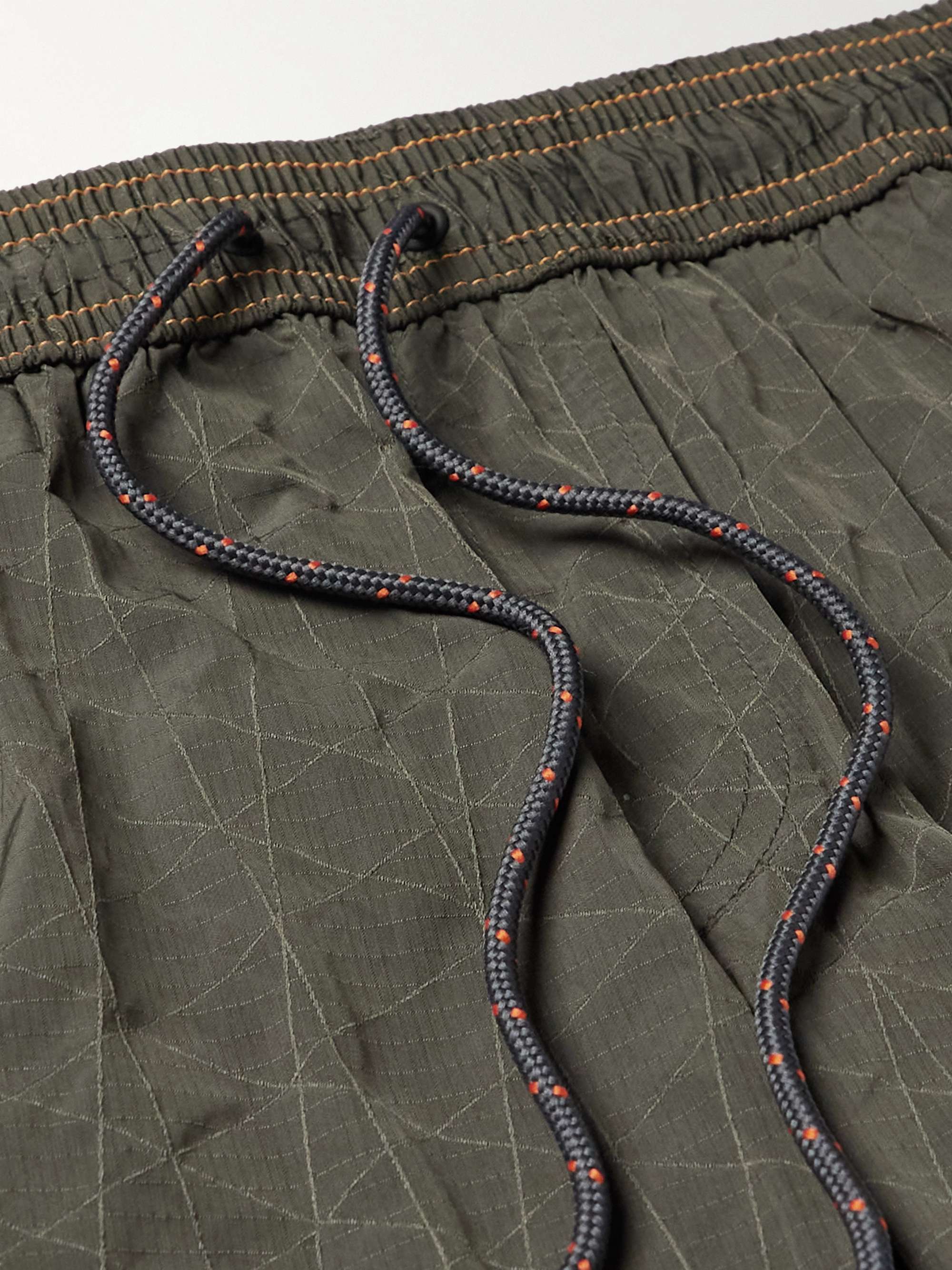 SEASE Cod-2 Straight-Leg Mid-Length Embroidered Ripstop Swim Shorts