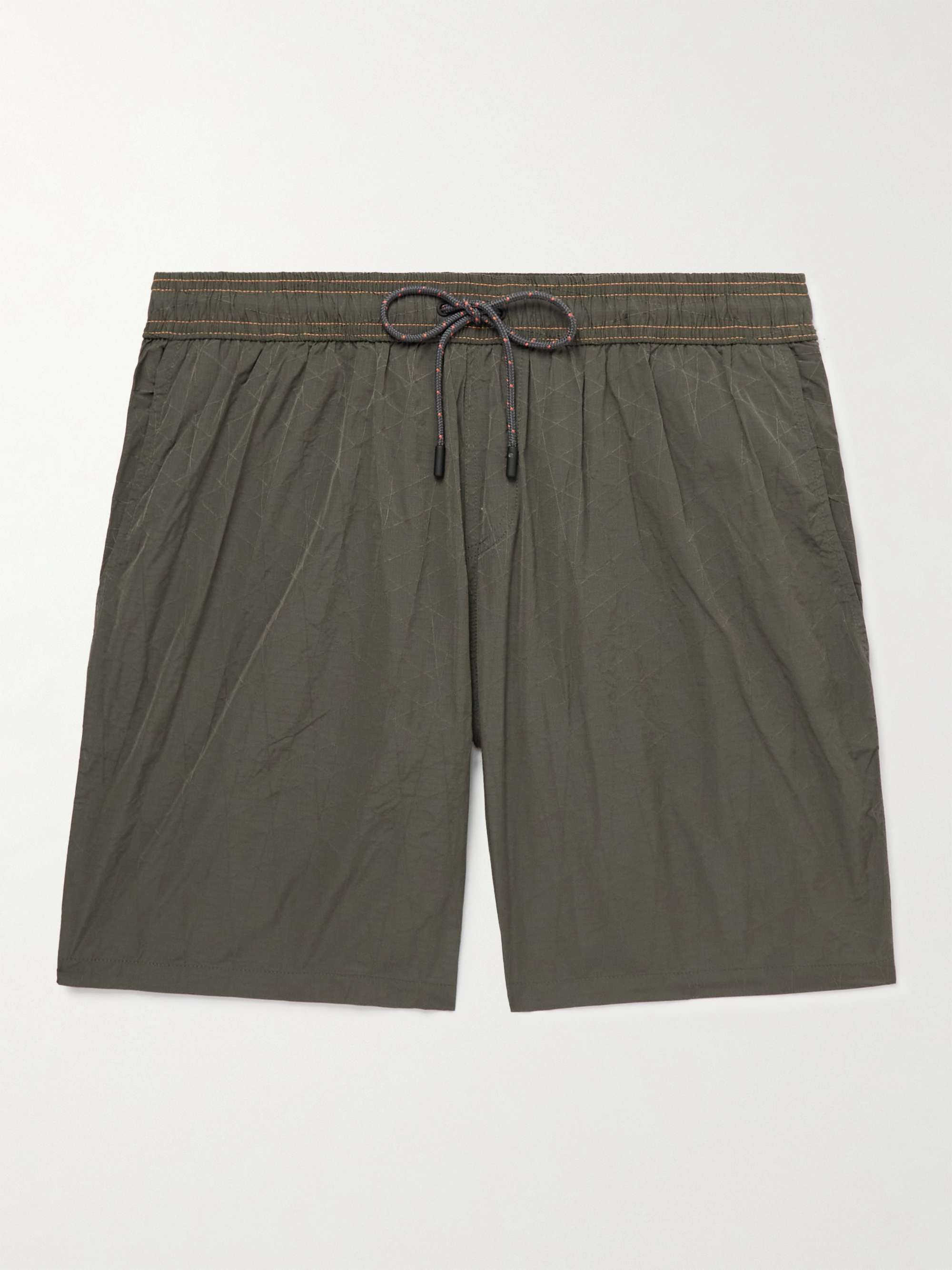 SEASE Cod-2 Straight-Leg Mid-Length Embroidered Ripstop Swim Shorts