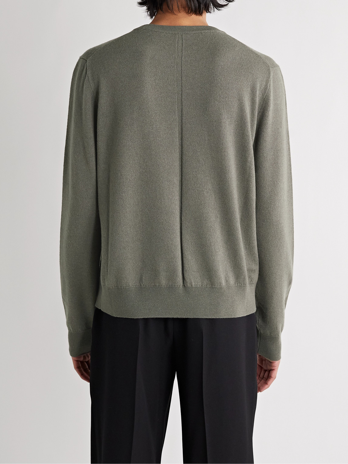 The Row Benji Cashmere Sweater In Green