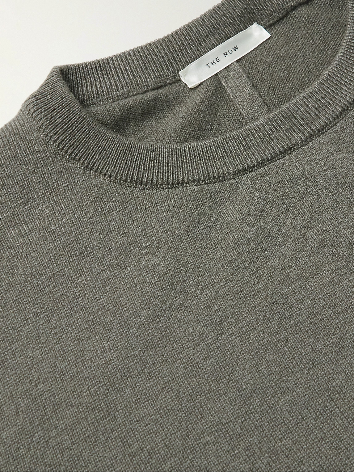 The Row Benji Cashmere Sweater In Green