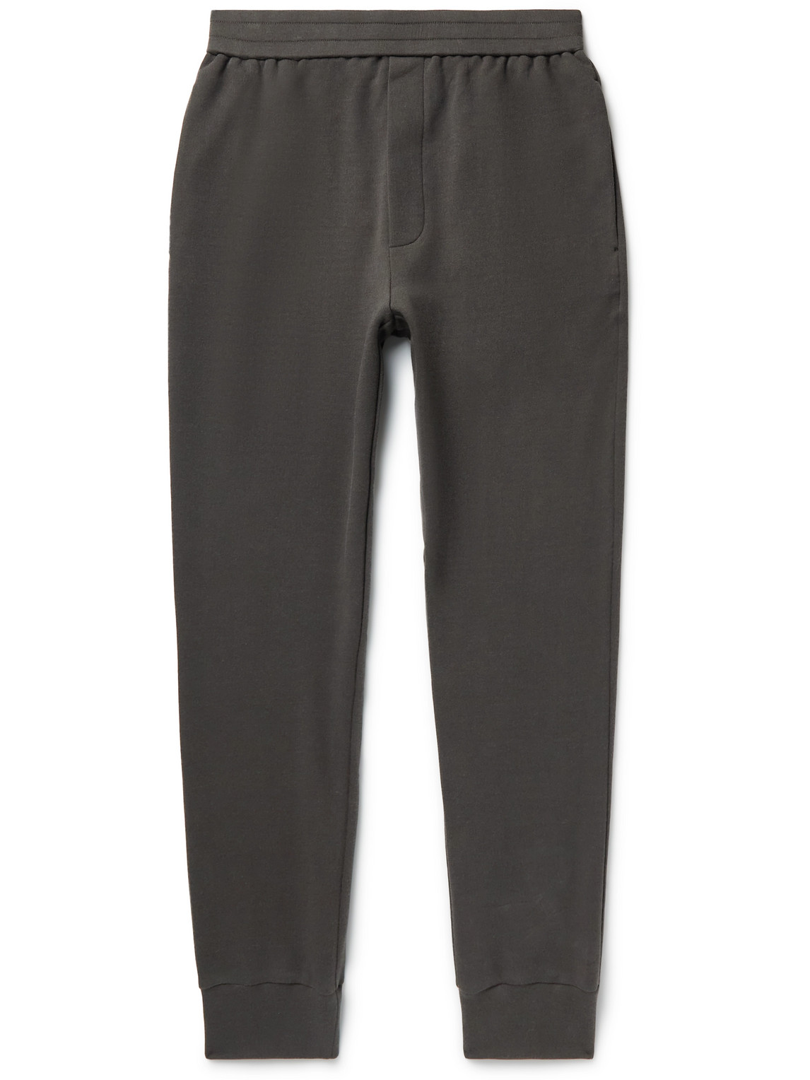 The Row Edgar Tapered Organic Cotton-jersey Sweatpants In Gray