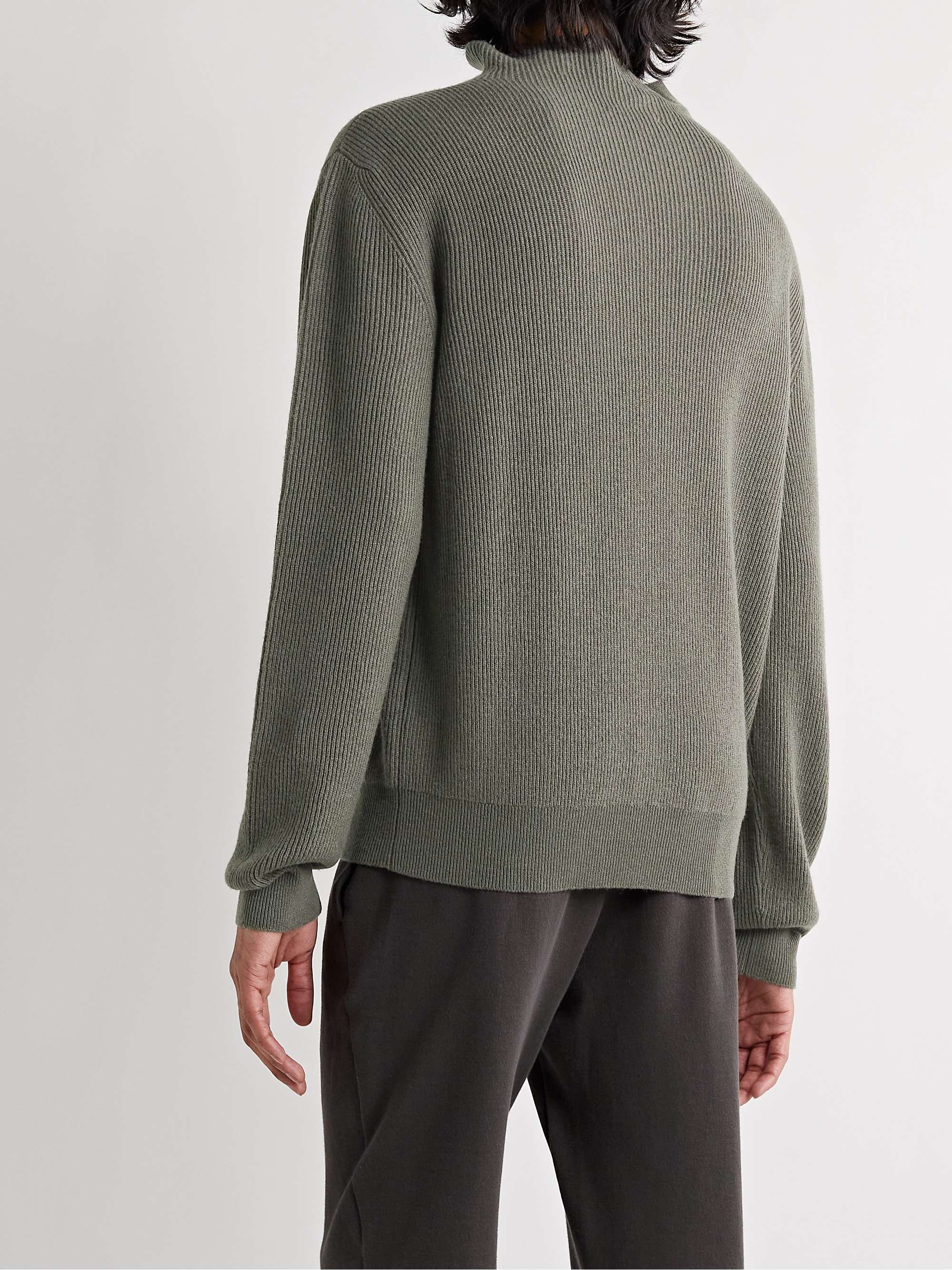 THE ROW Daniel Ribbed Cashmere Rollneck Sweater