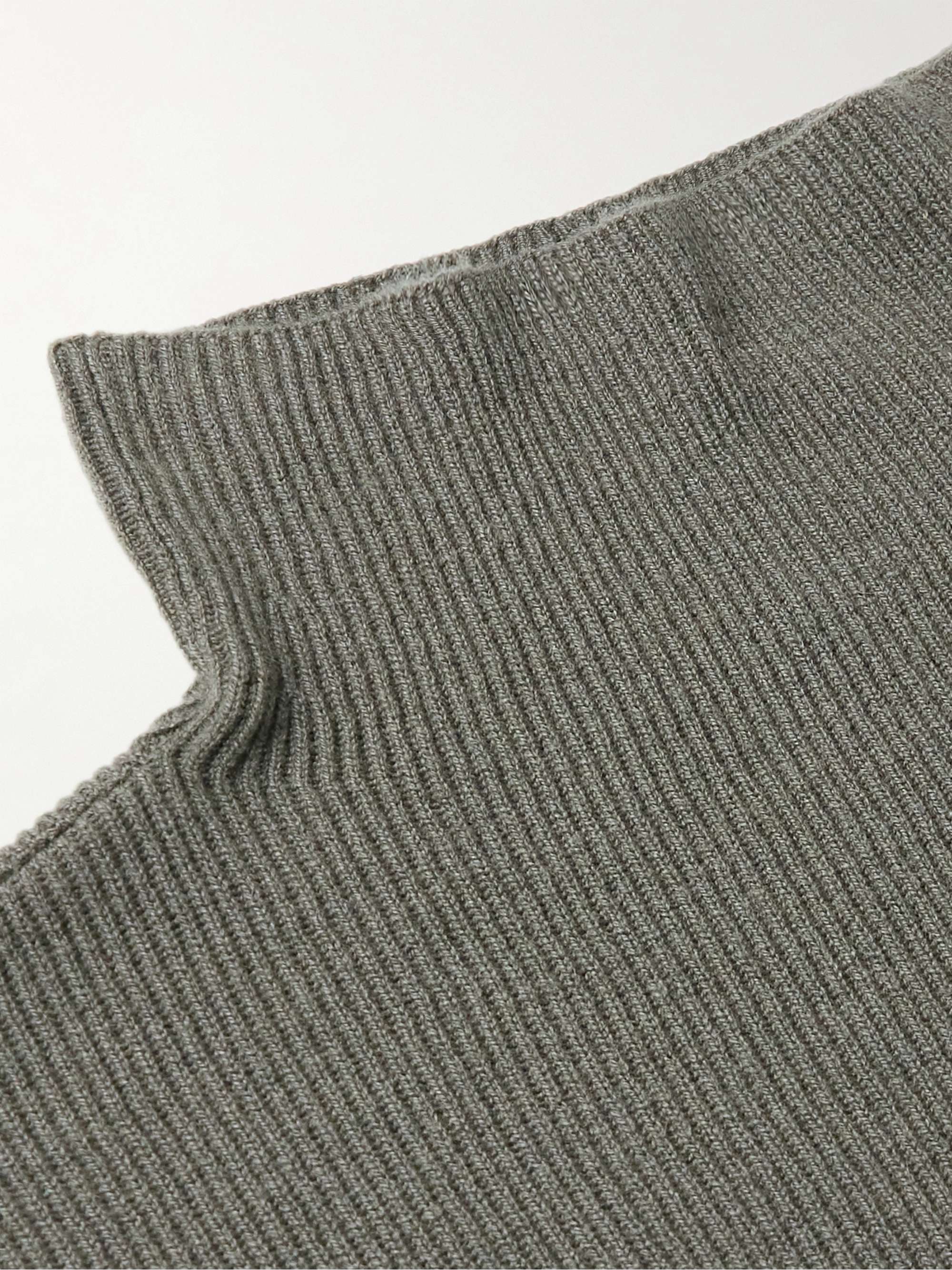 THE ROW Daniel Ribbed Cashmere Rollneck Sweater