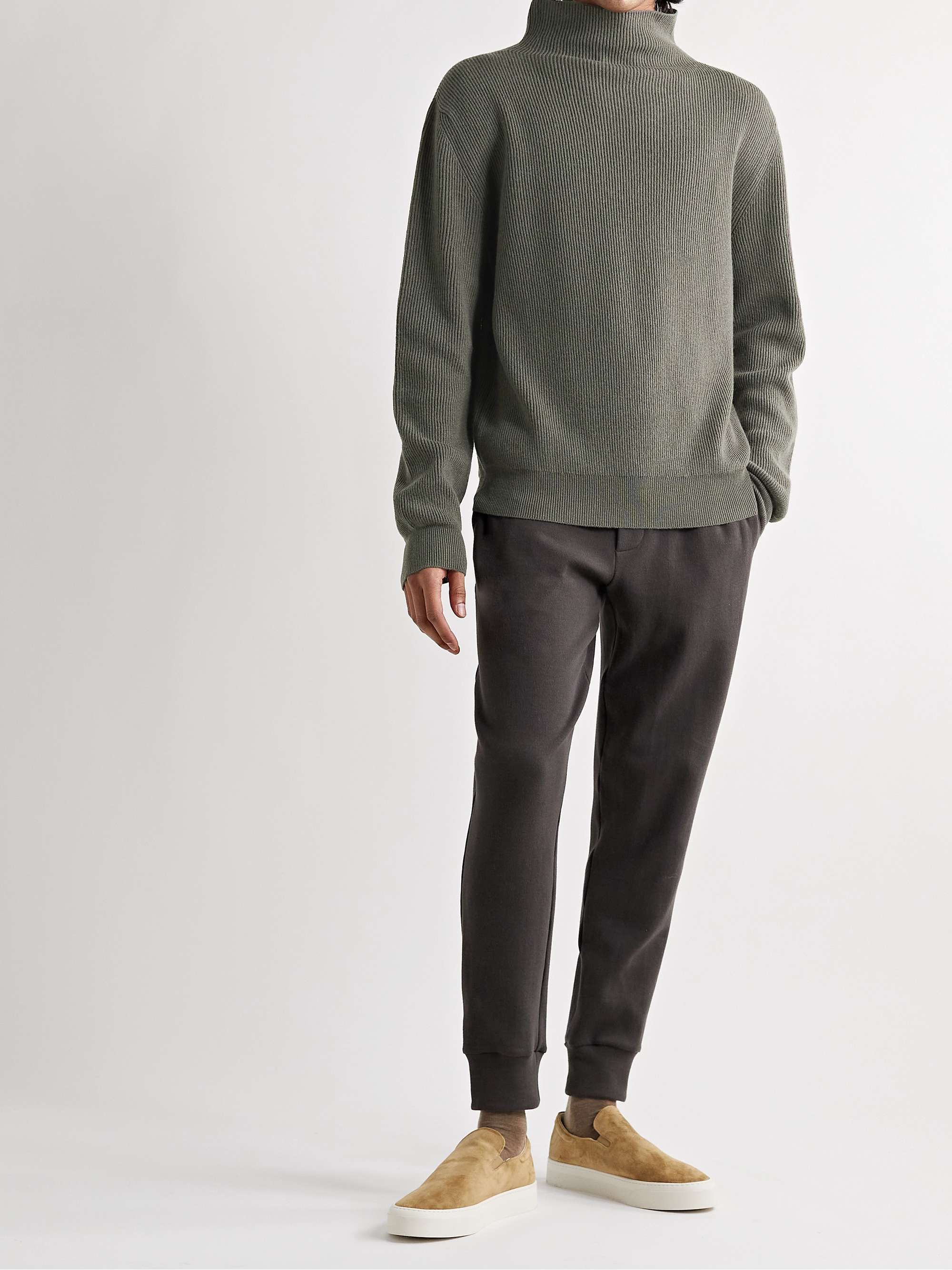 THE ROW Daniel Ribbed Cashmere Rollneck Sweater