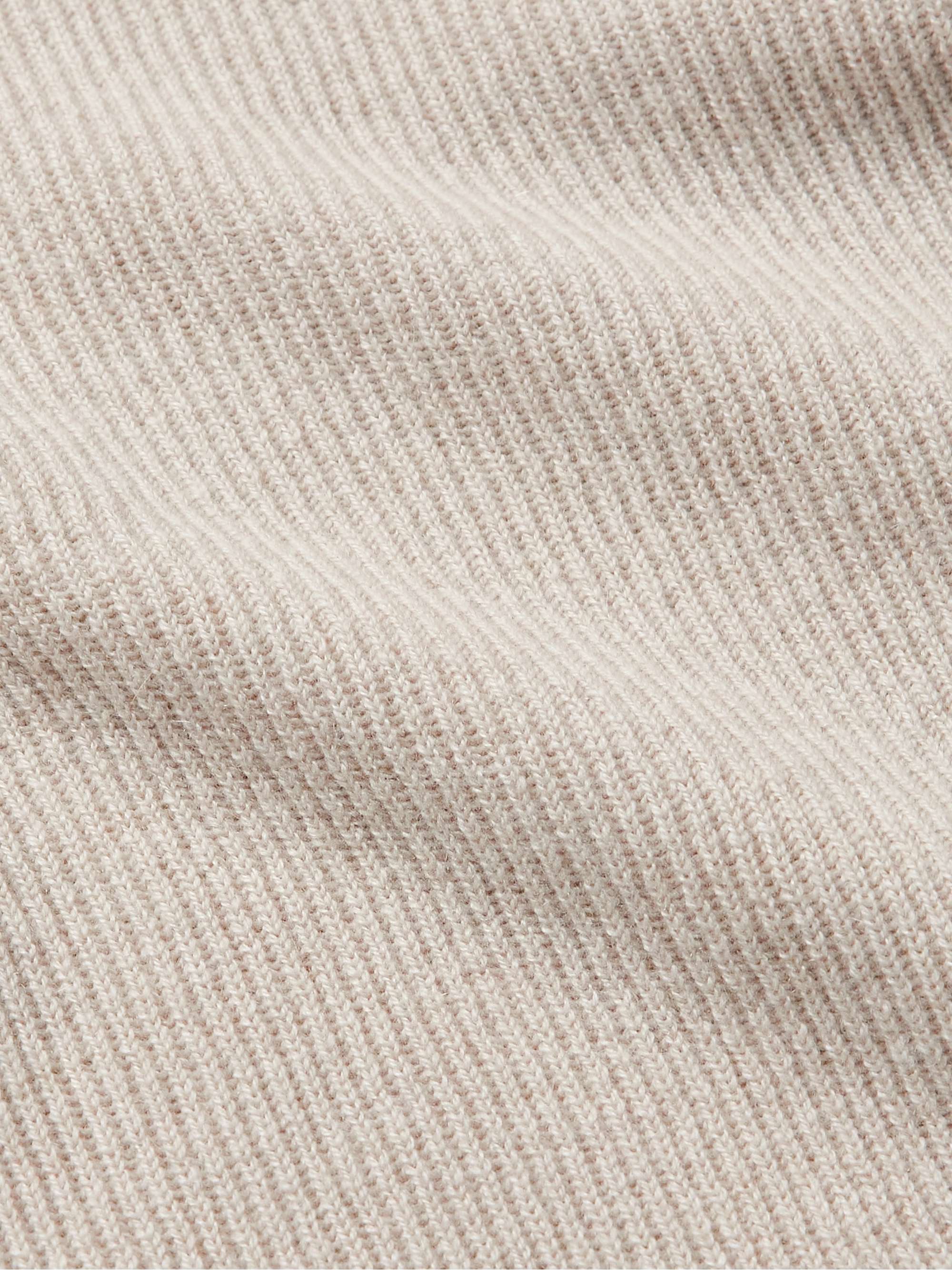 THE ROW Daniel Ribbed Cashmere Rollneck Sweater