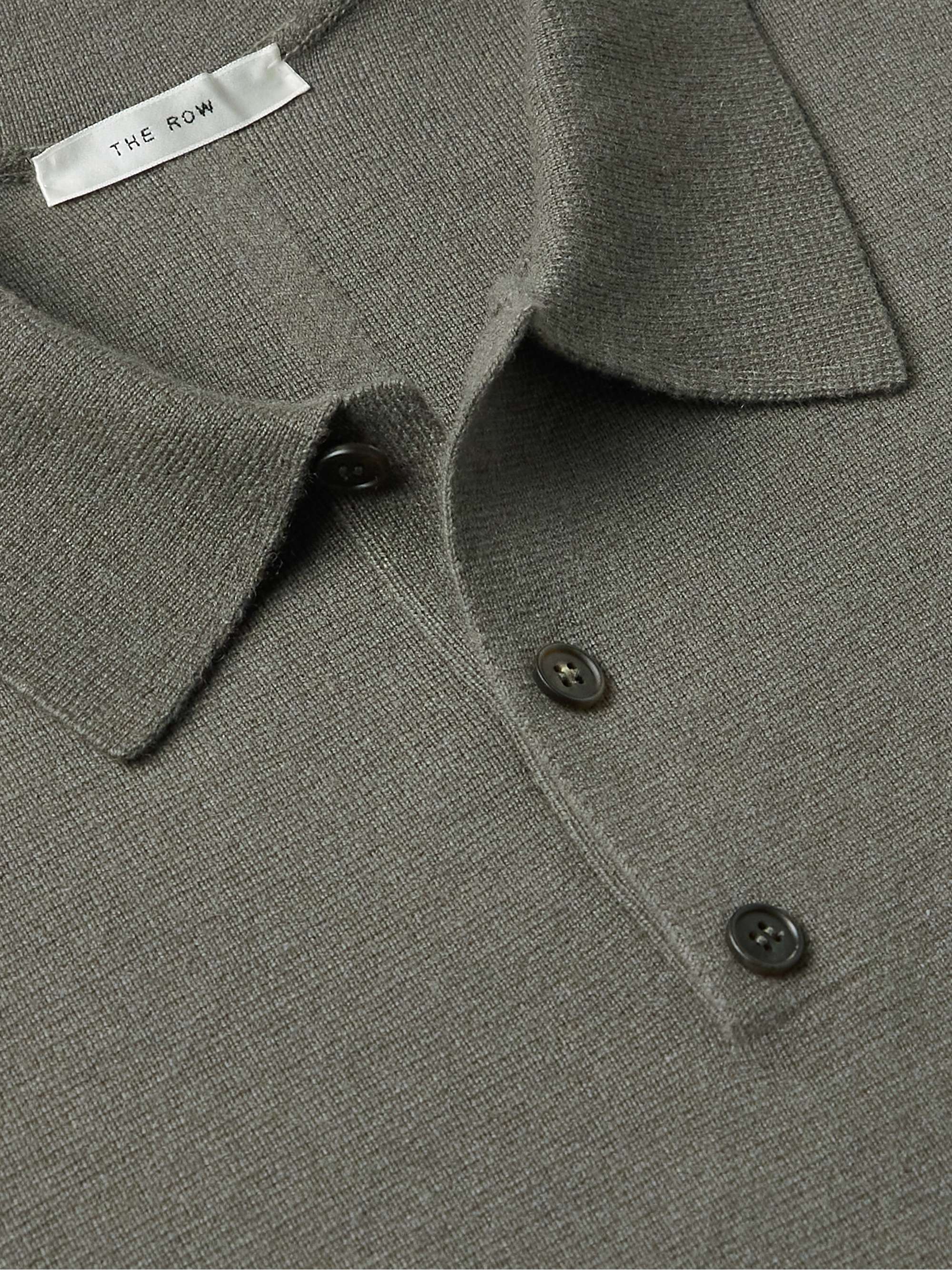 THE ROW Elvan Cashmere Polo Shirt