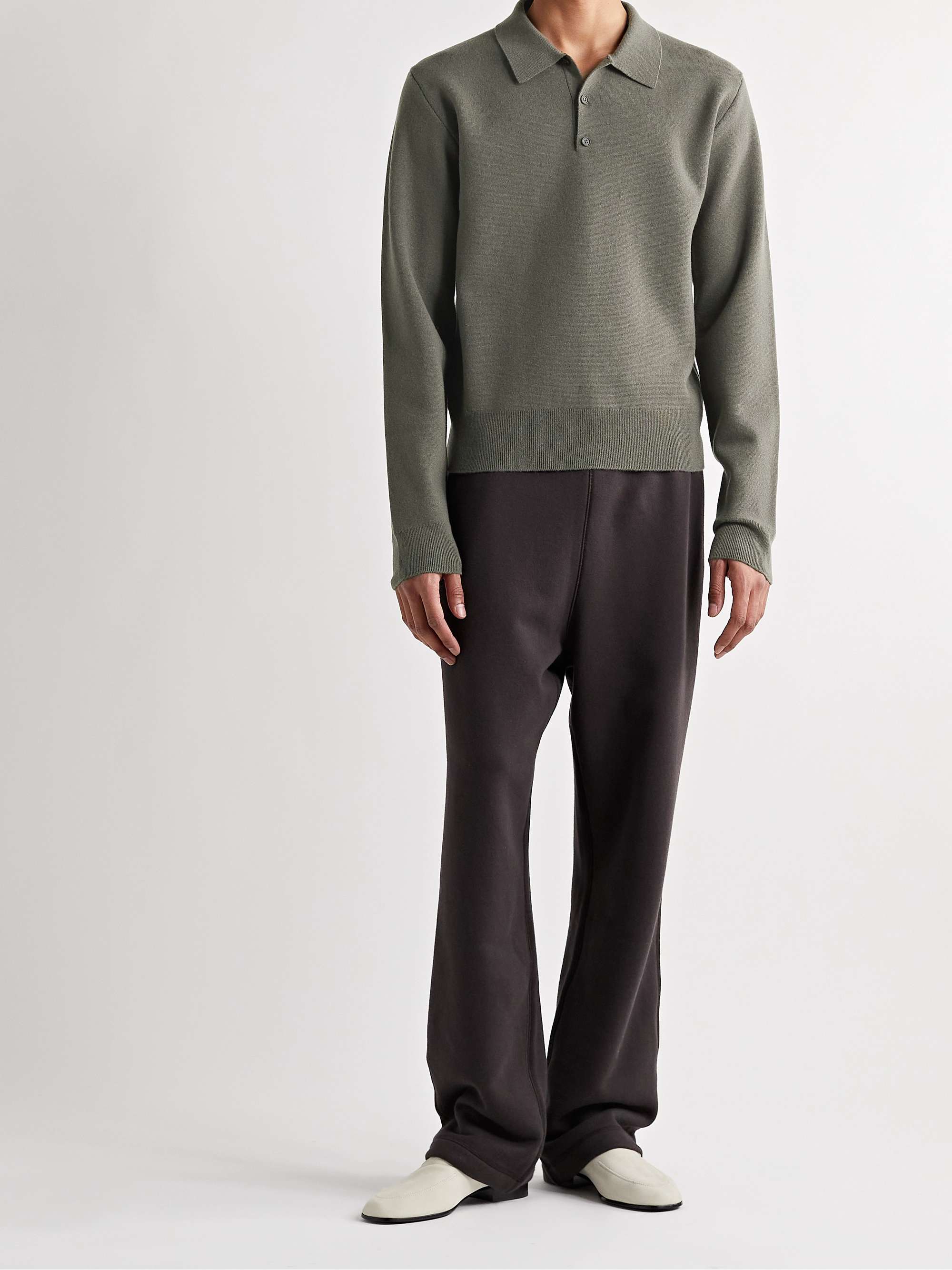 THE ROW Elvan Cashmere Polo Shirt