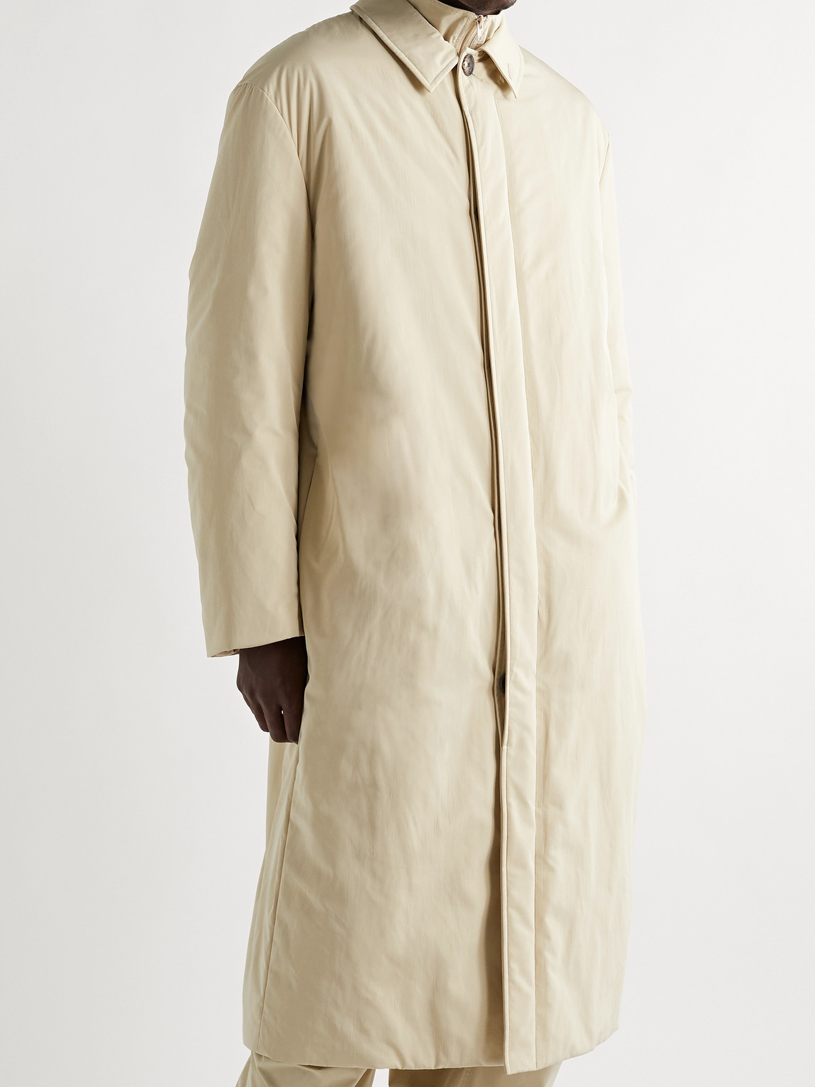 Shop The Row Django Padded Shell Trench Coat In Neutrals