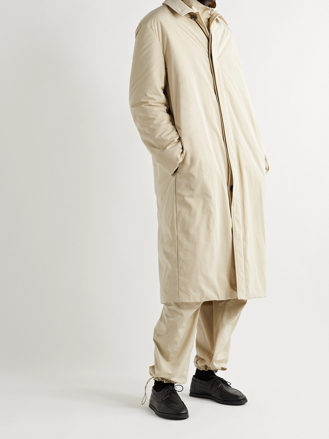 Shop The Row Django Padded Shell Trench Coat In Neutrals