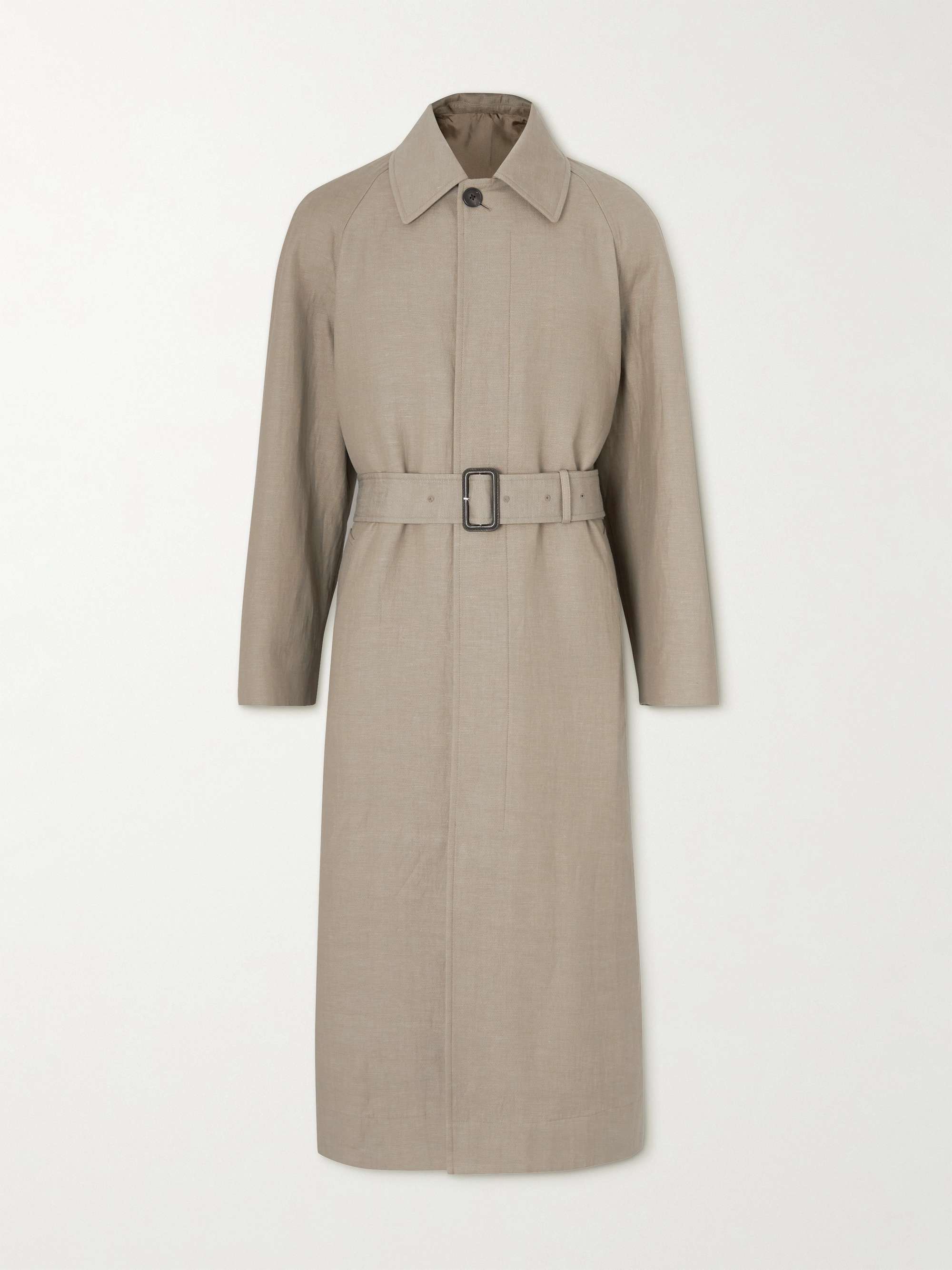 THE ROW Edward Belted Alpaca and Linen Blend Trench Coat for Men