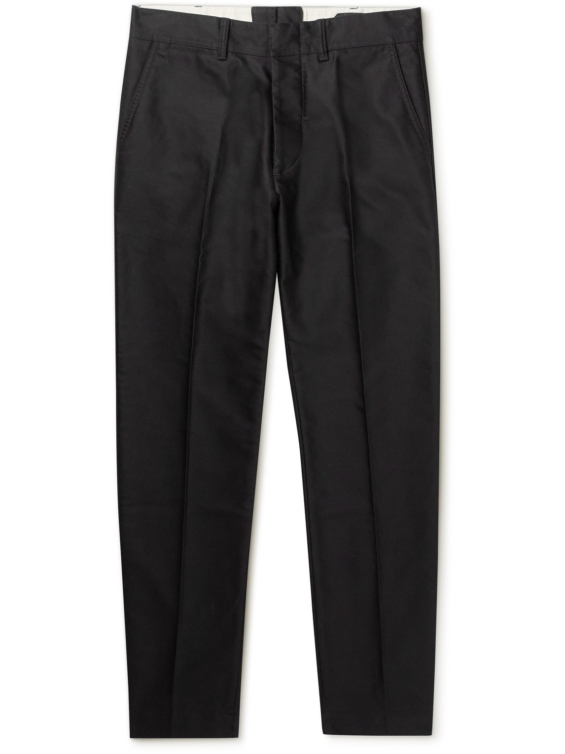 Tom Ford Straight-leg Cotton Chinos In Black