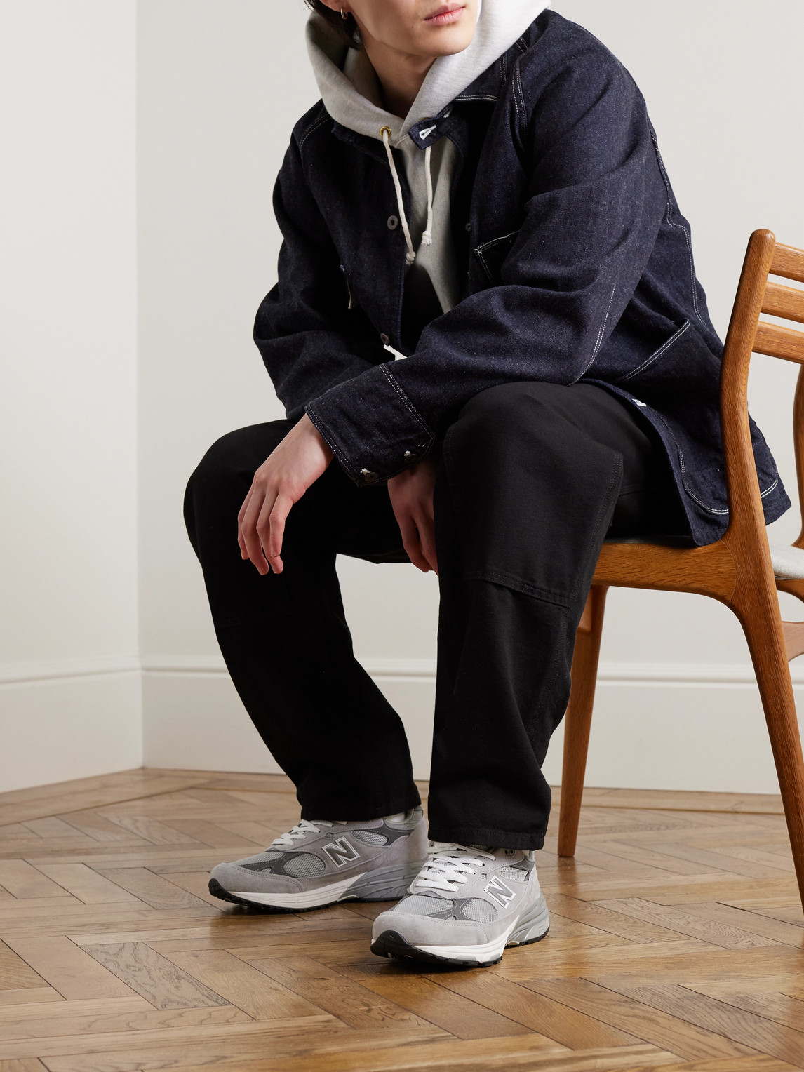 New Balance MIUSA 993 Suede, Mesh and Leather Sneakers - Men