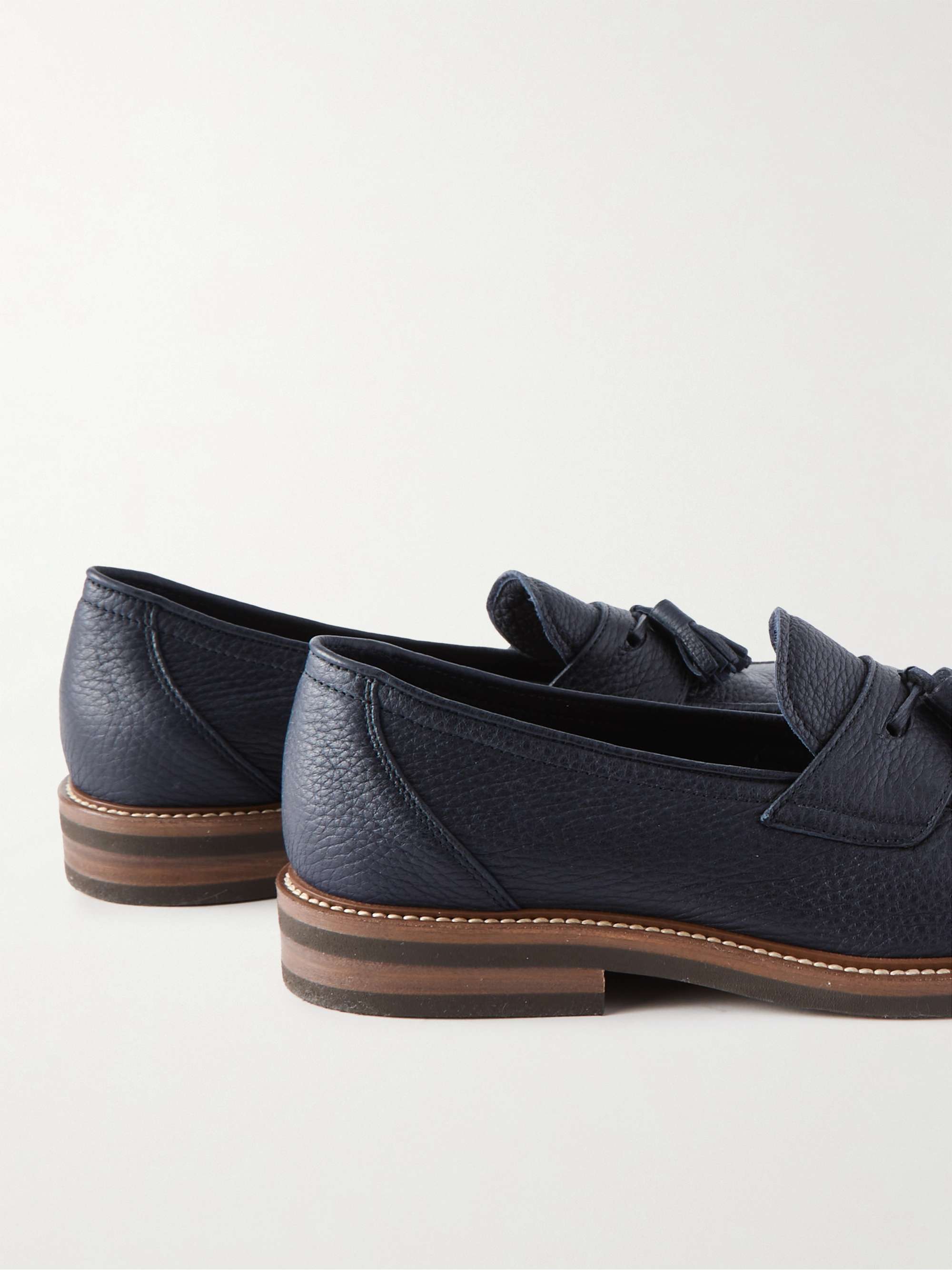 BRUNELLO CUCINELLI Full-Grain Leather Tasseled Loafers