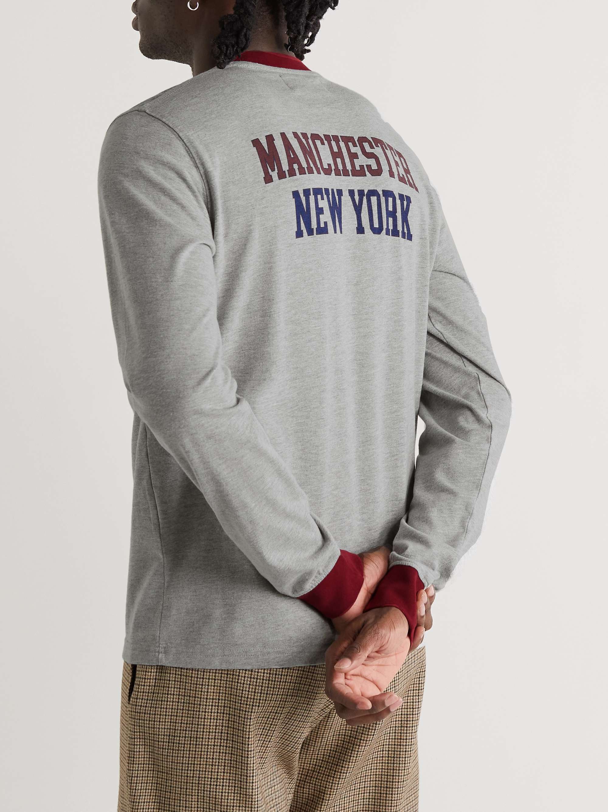 BARACUTA + Noah Printed Cotton-Jersey T-Shirt