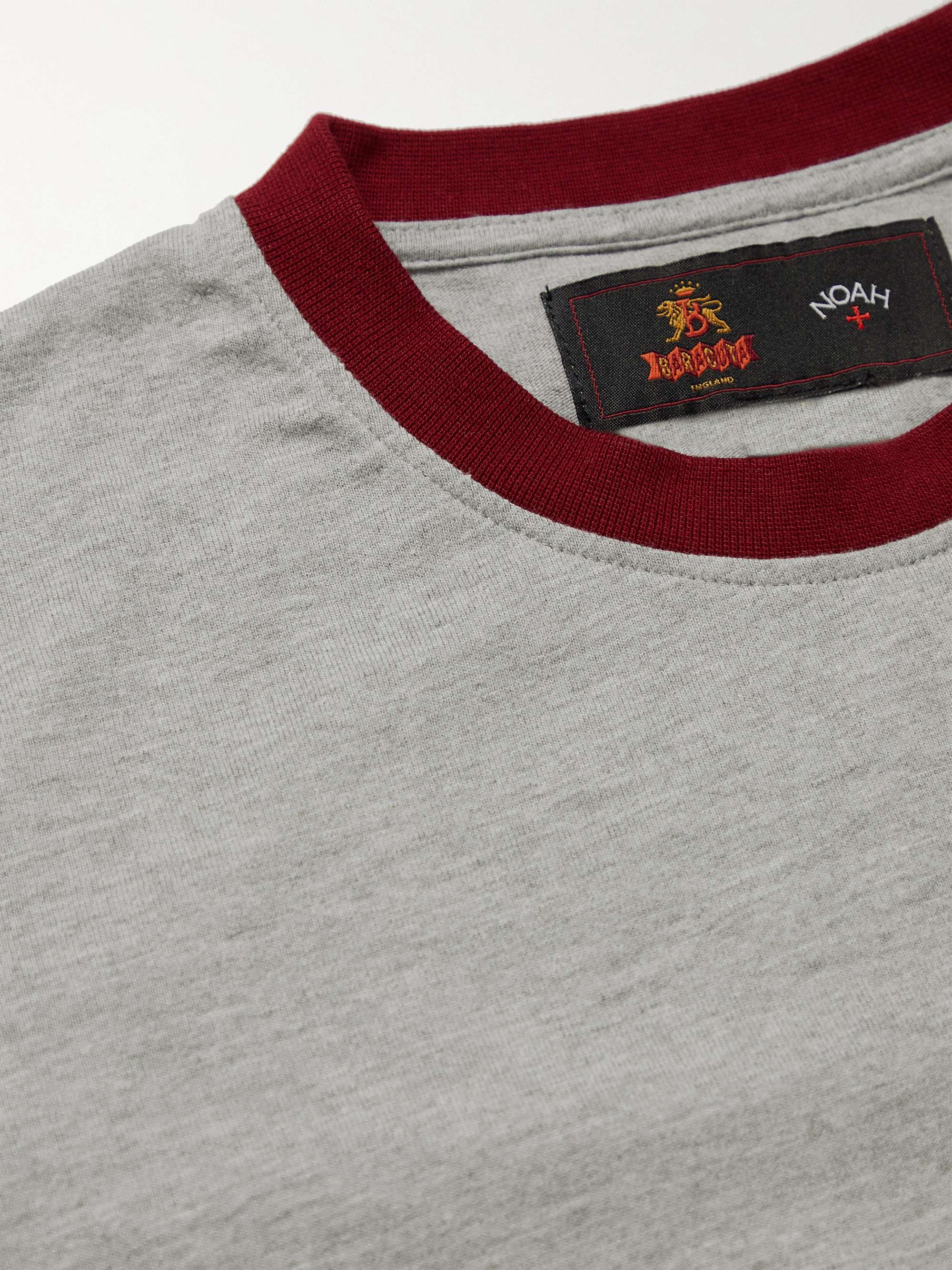 BARACUTA + Noah Printed Cotton-Jersey T-Shirt