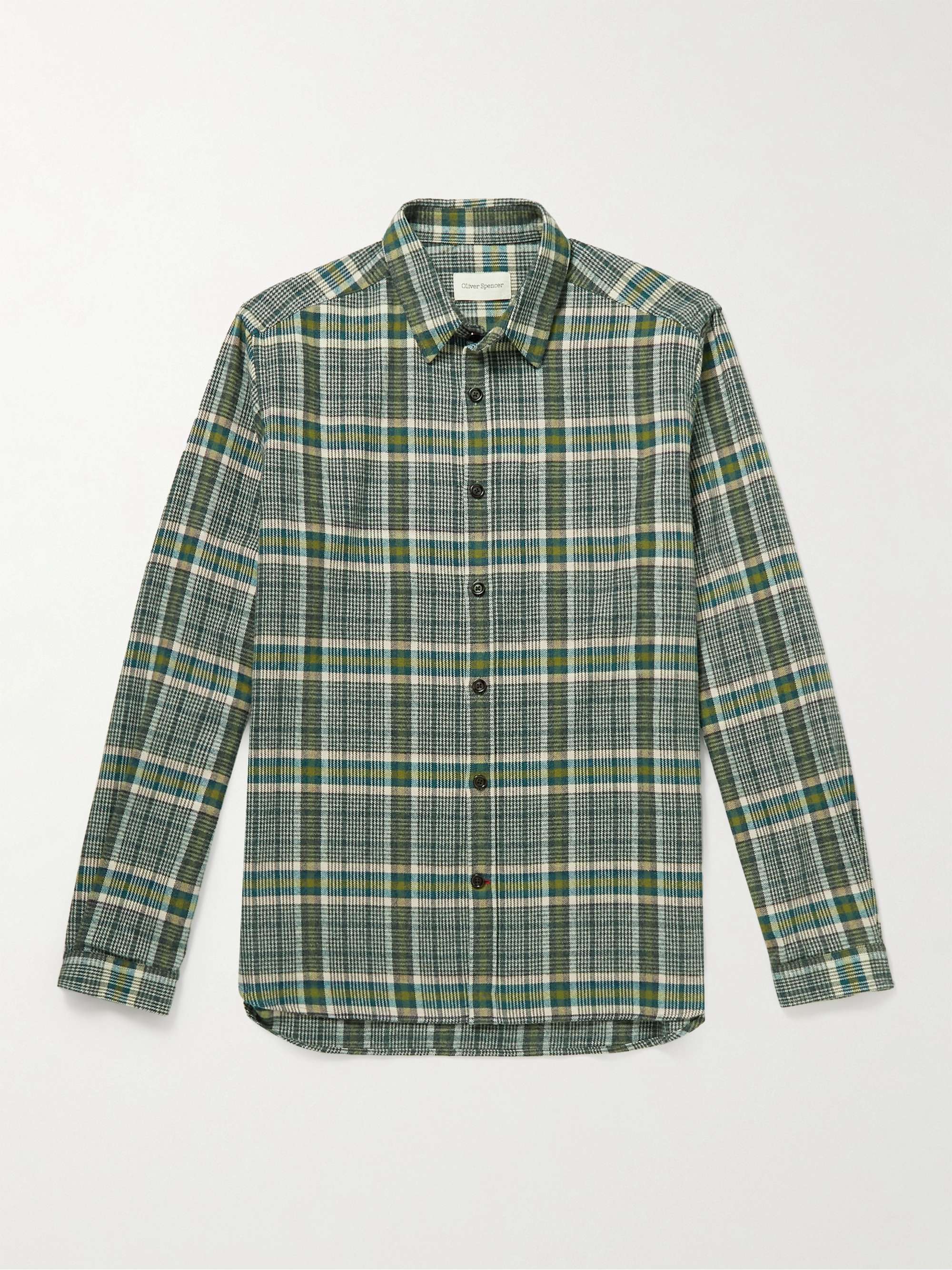 OLIVER SPENCER New York Special Checked Cotton-Flannel Shirt for Men ...