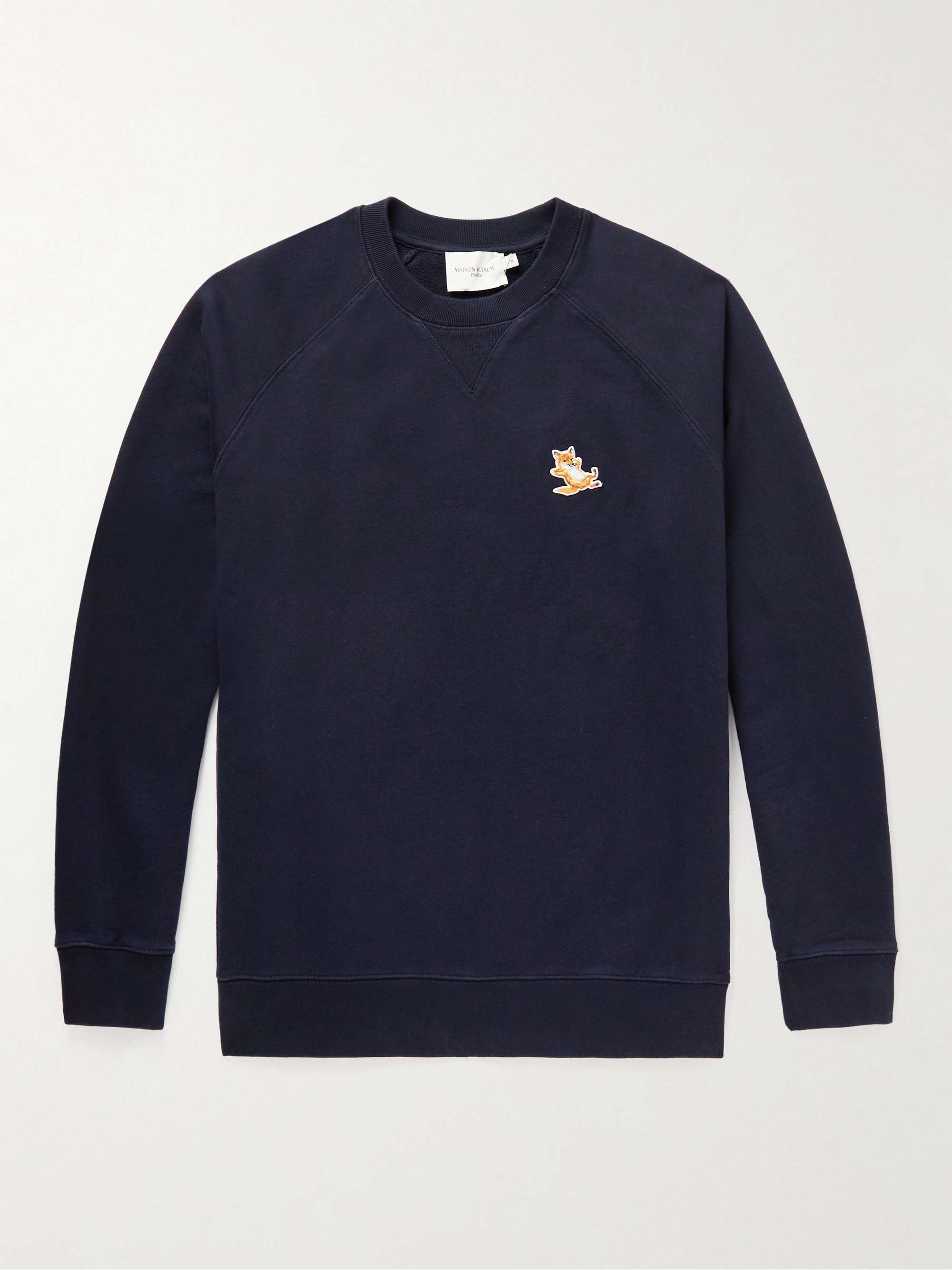 MAISON KITSUNEE Chillax Fox Logo-Appliqued Cotton-Jersey Sweatshirt
