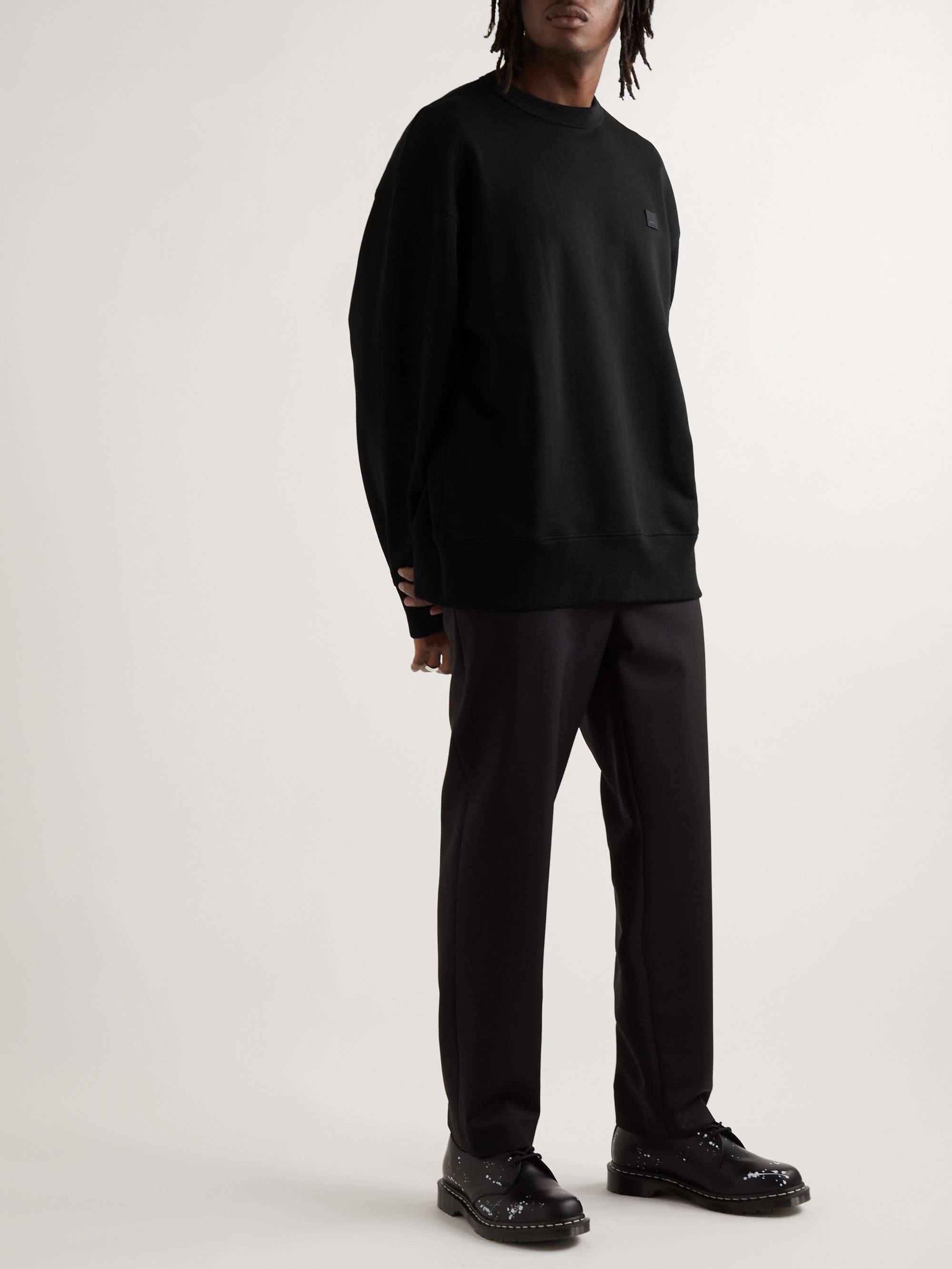 ACNE STUDIOS Fonbar Logo-Appliquéd Cotton-Jersey Sweatshirt