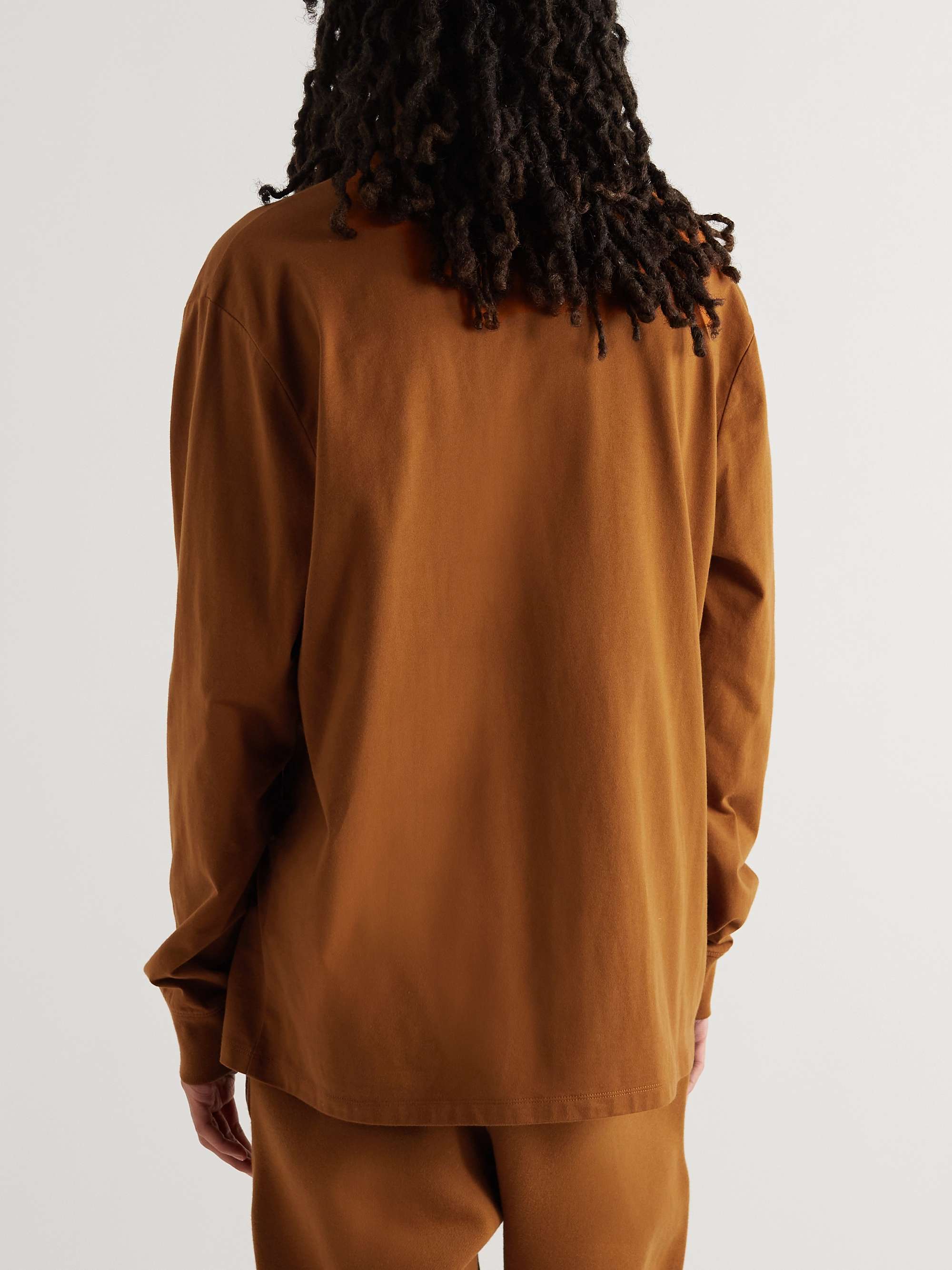 FEAR OF GOD ESSENTIALS Appliquéd Logo-Print Cotton-Jersey T-Shirt