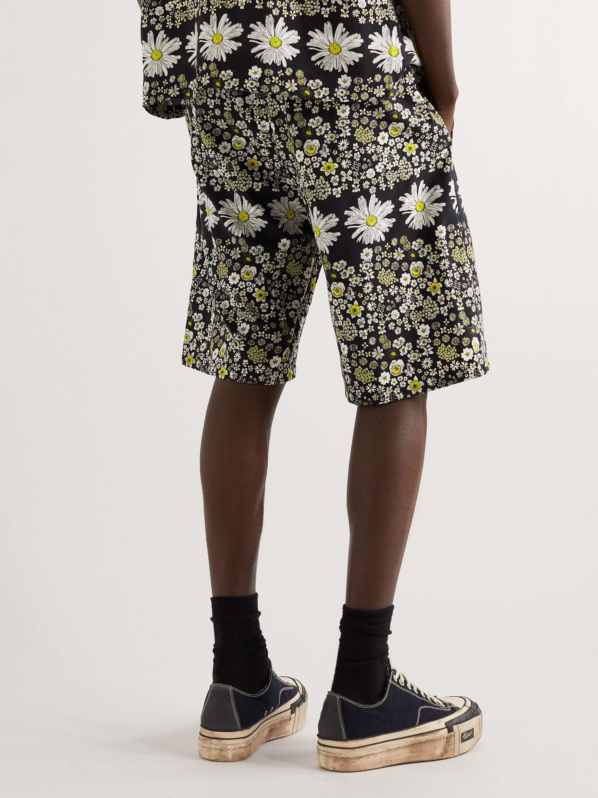 NOMA T.D. Wide-Leg Printed Rexcell Shorts