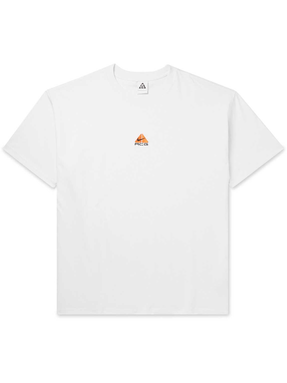 Nike Nrg Acg Logo-embroidered Jersey T-shirt In White