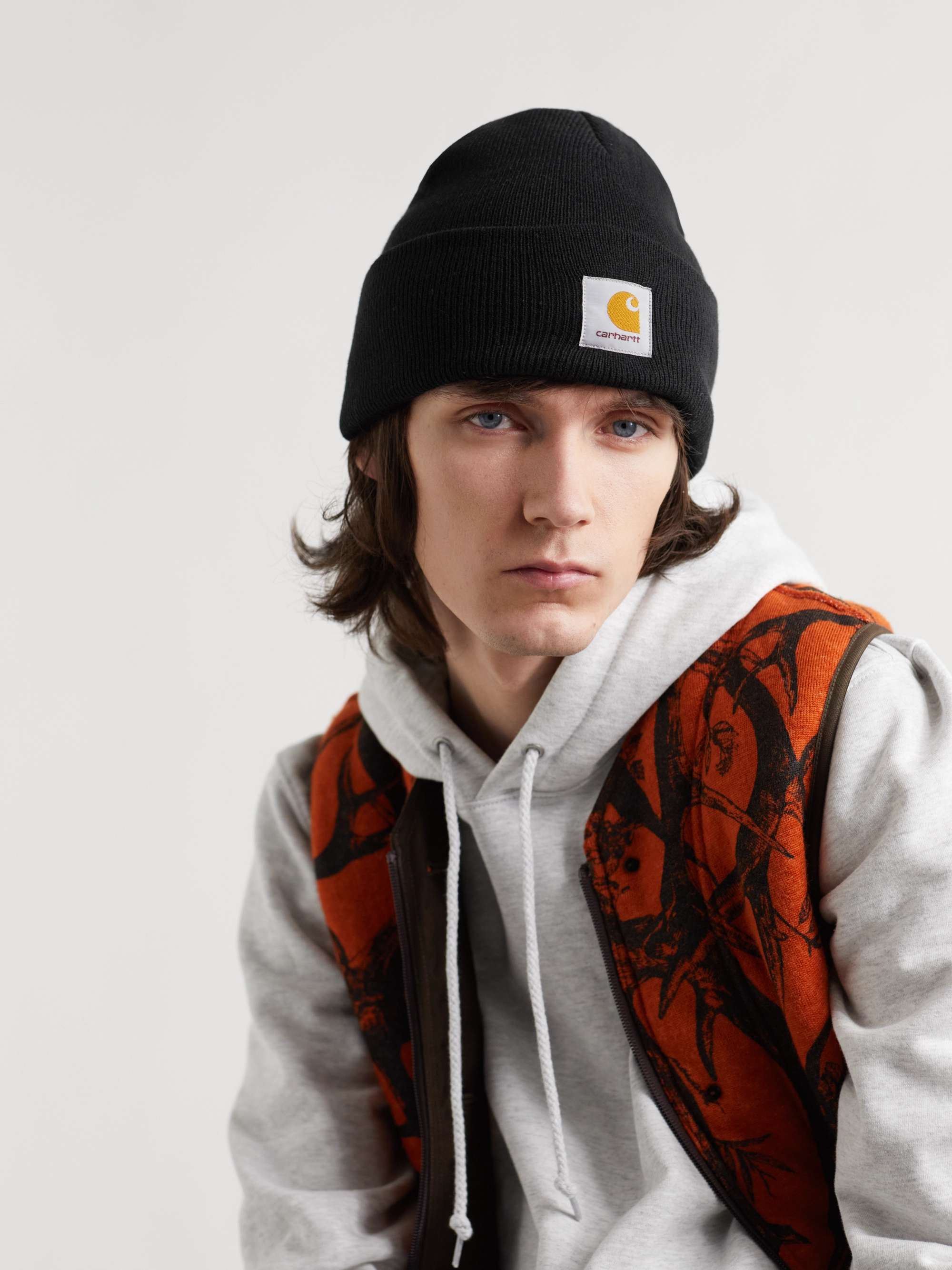 Bonnet Orange Carhartt Wip - Homme