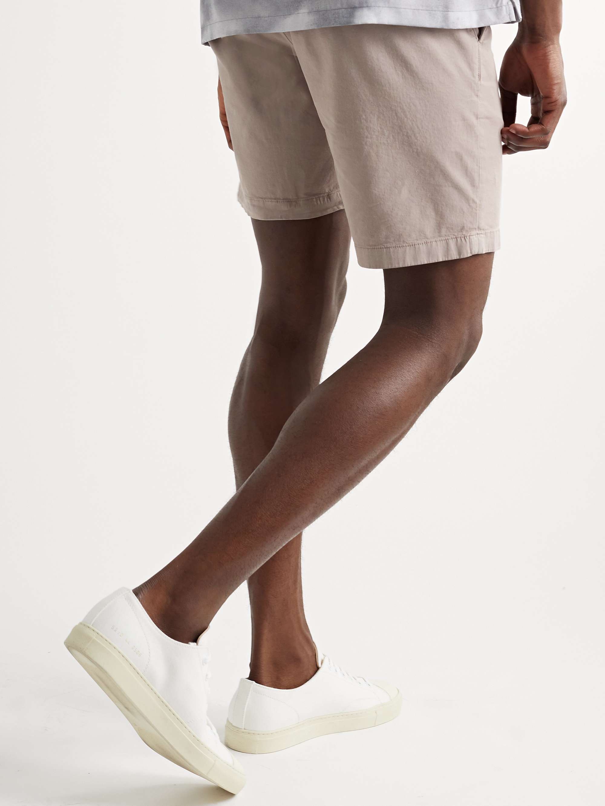 THEORY Zaine Straight-Leg Cotton-Blend Twill Shorts