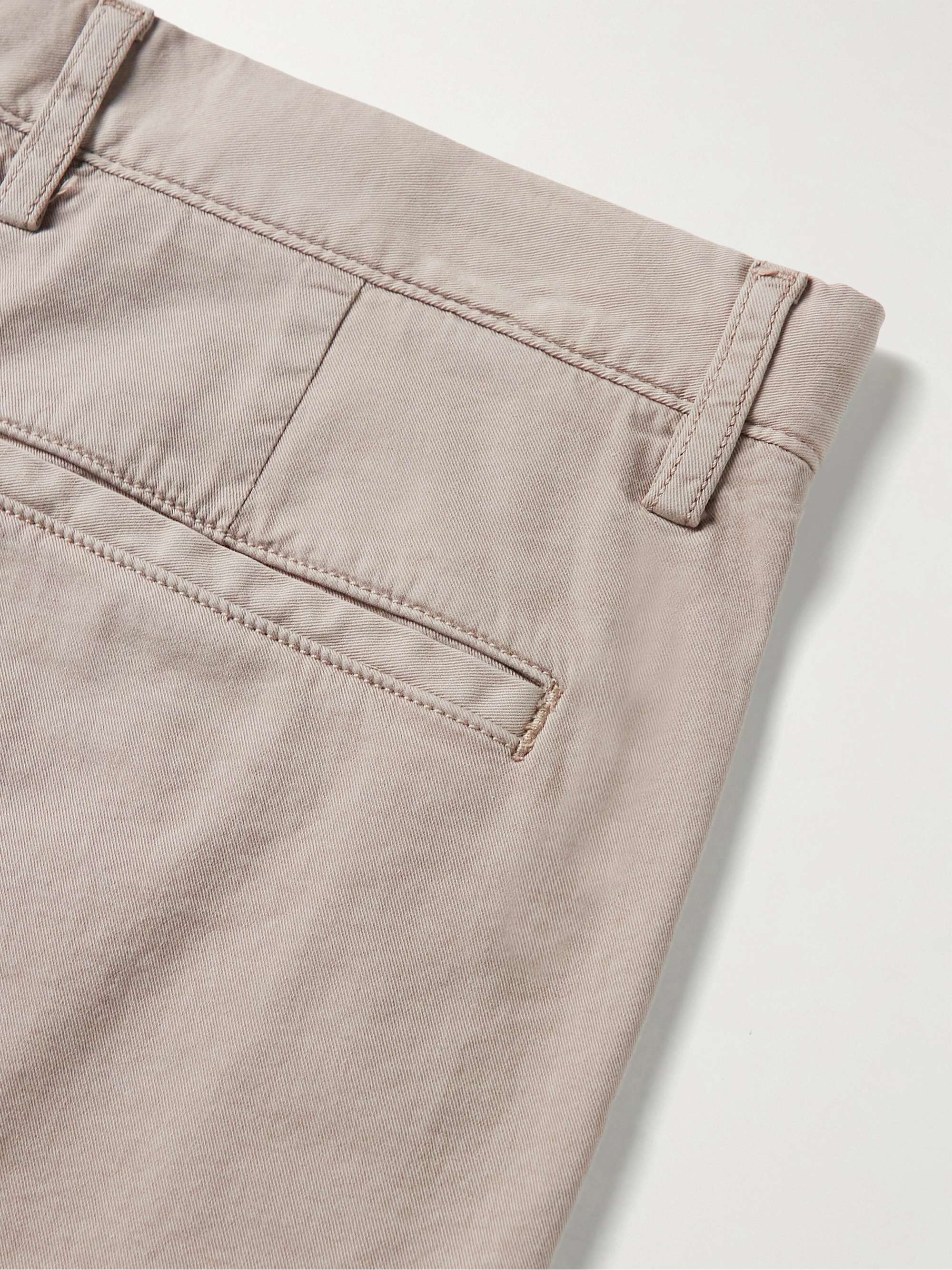THEORY Zaine Straight-Leg Cotton-Blend Twill Shorts