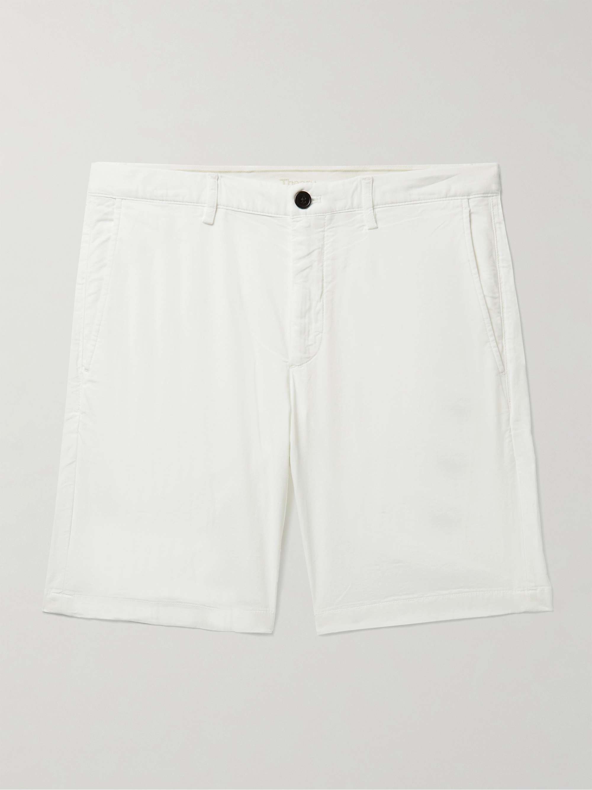 THEORY Zaine Straight-Leg Cotton-Blend Twill Shorts for Men | MR PORTER