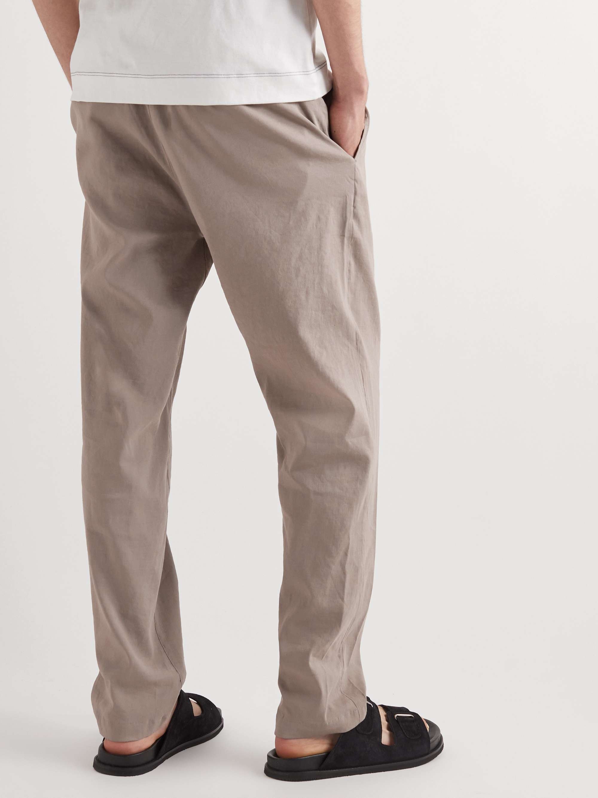 THEORY Curtis Straight-Leg Linen-Blend Trousers
