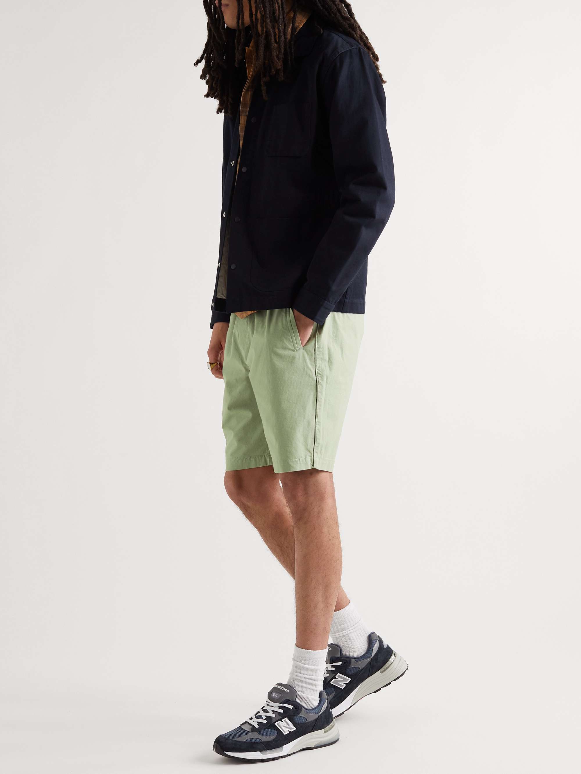 FOLK Assembly Straight-Leg Cotton-Blend Ripstop Shorts for Men | MR PORTER